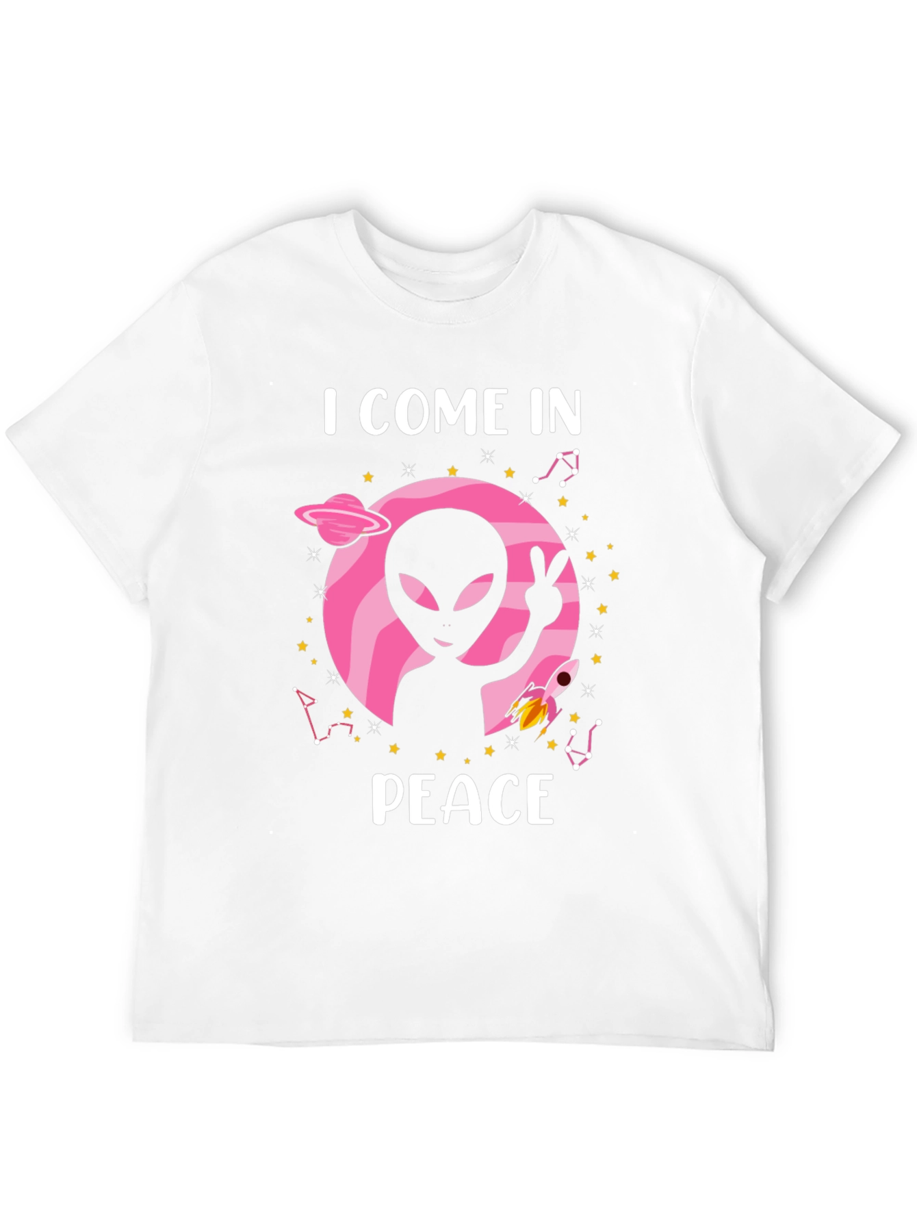 I Come in Peace Alien Graphic Tee