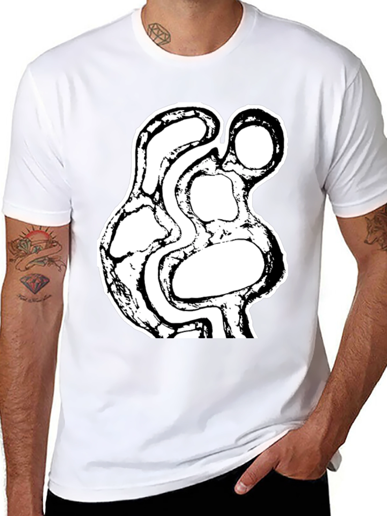Abstract Art Graphic Black T-Shirt