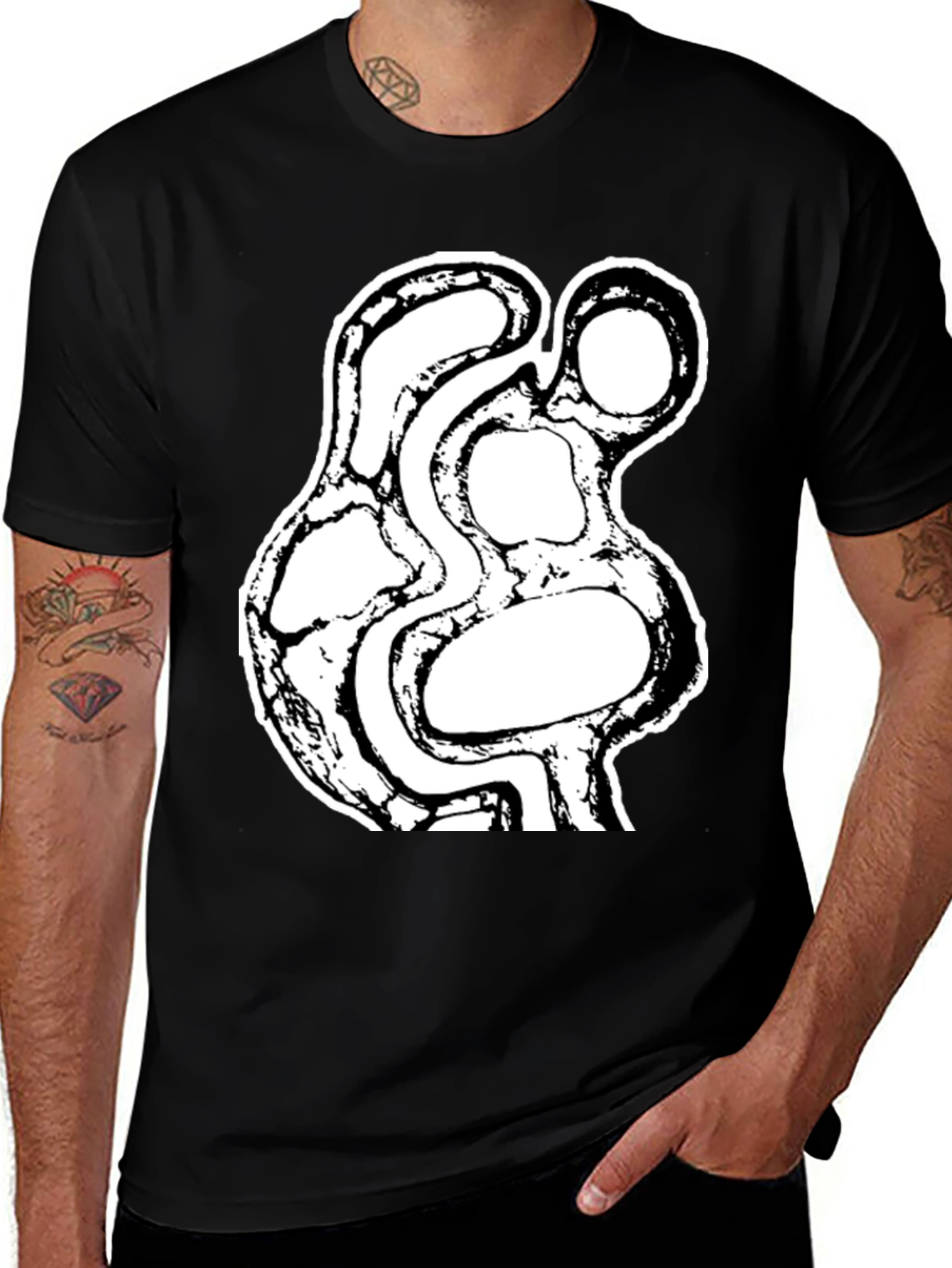 Abstract Art Graphic Black T-Shirt