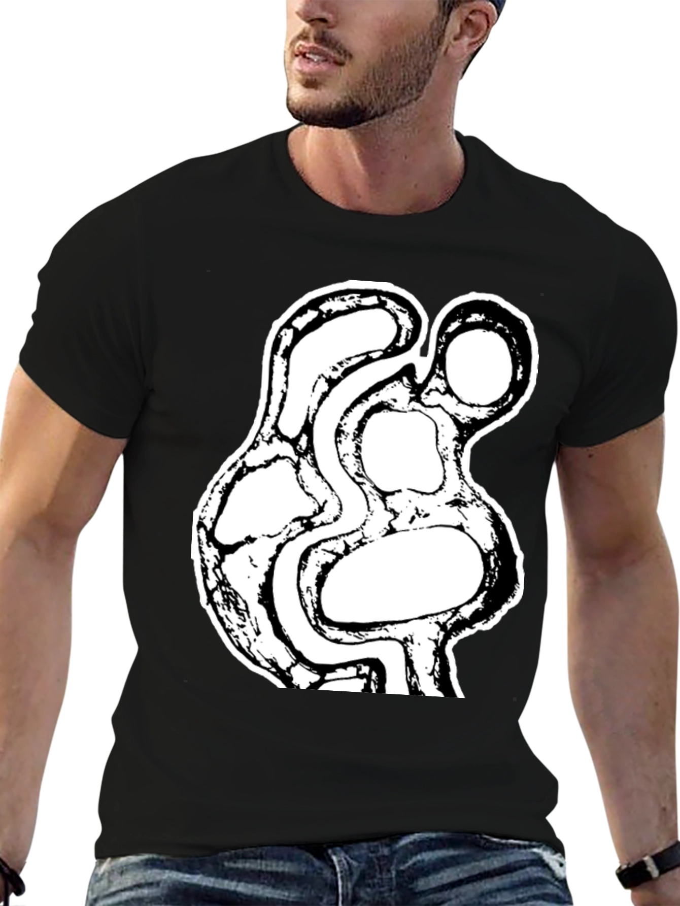 Abstract Art Graphic Black T-Shirt