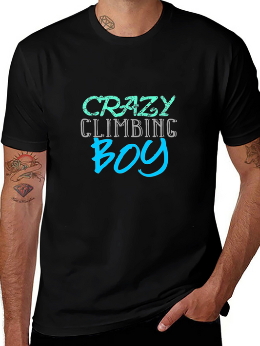 Crazy Climbing Boy T-Shirt - Adventure Tee