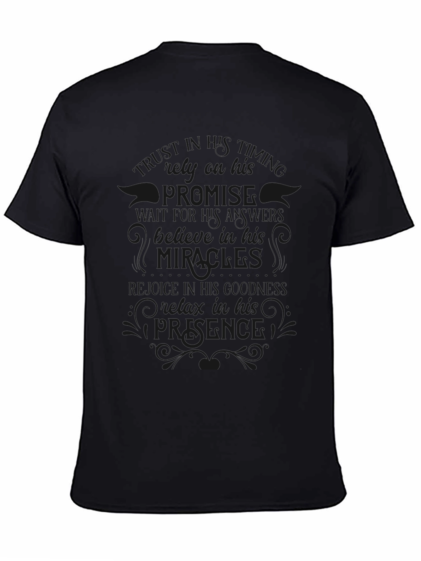 Black Christian Faith Graphic T-Shirt