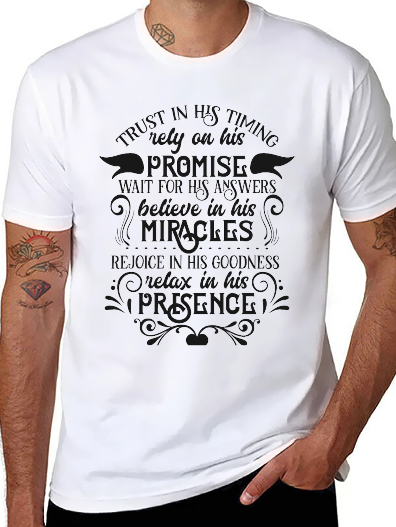 Black Christian Faith Graphic T-Shirt