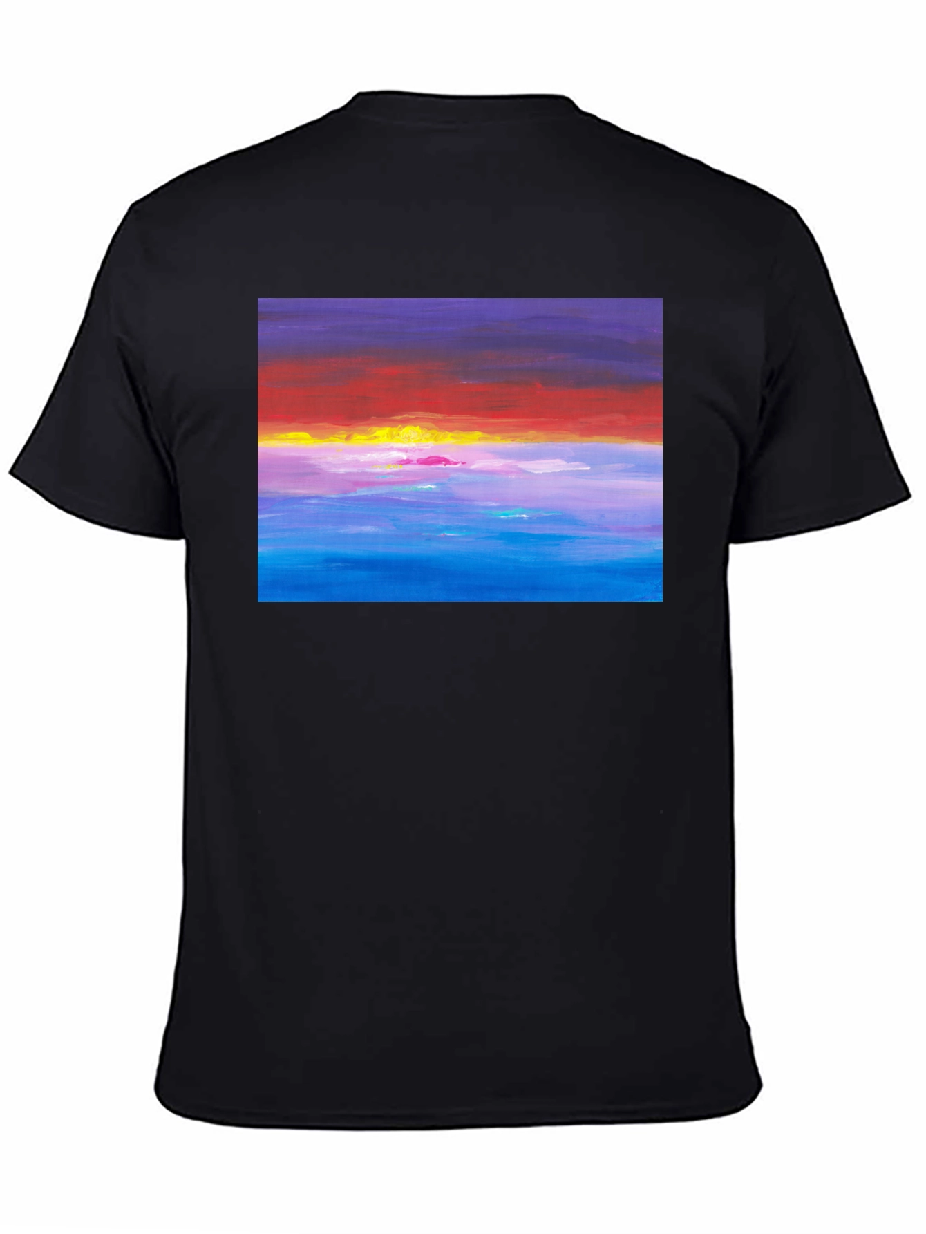 Sunset Seascape Graphic Tee - Black