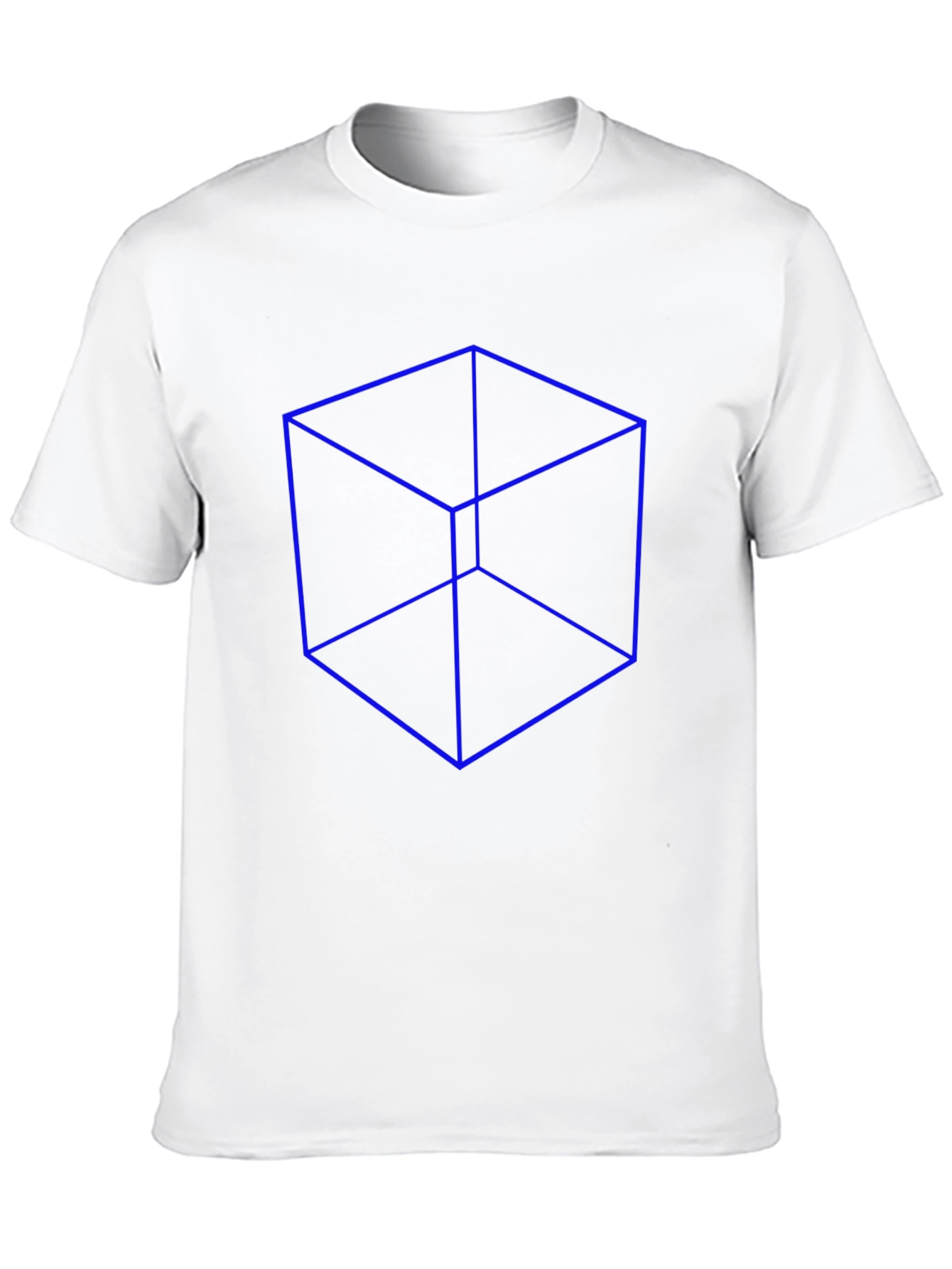 Geometric Cube Illusion T-Shirt - Modern Art Design