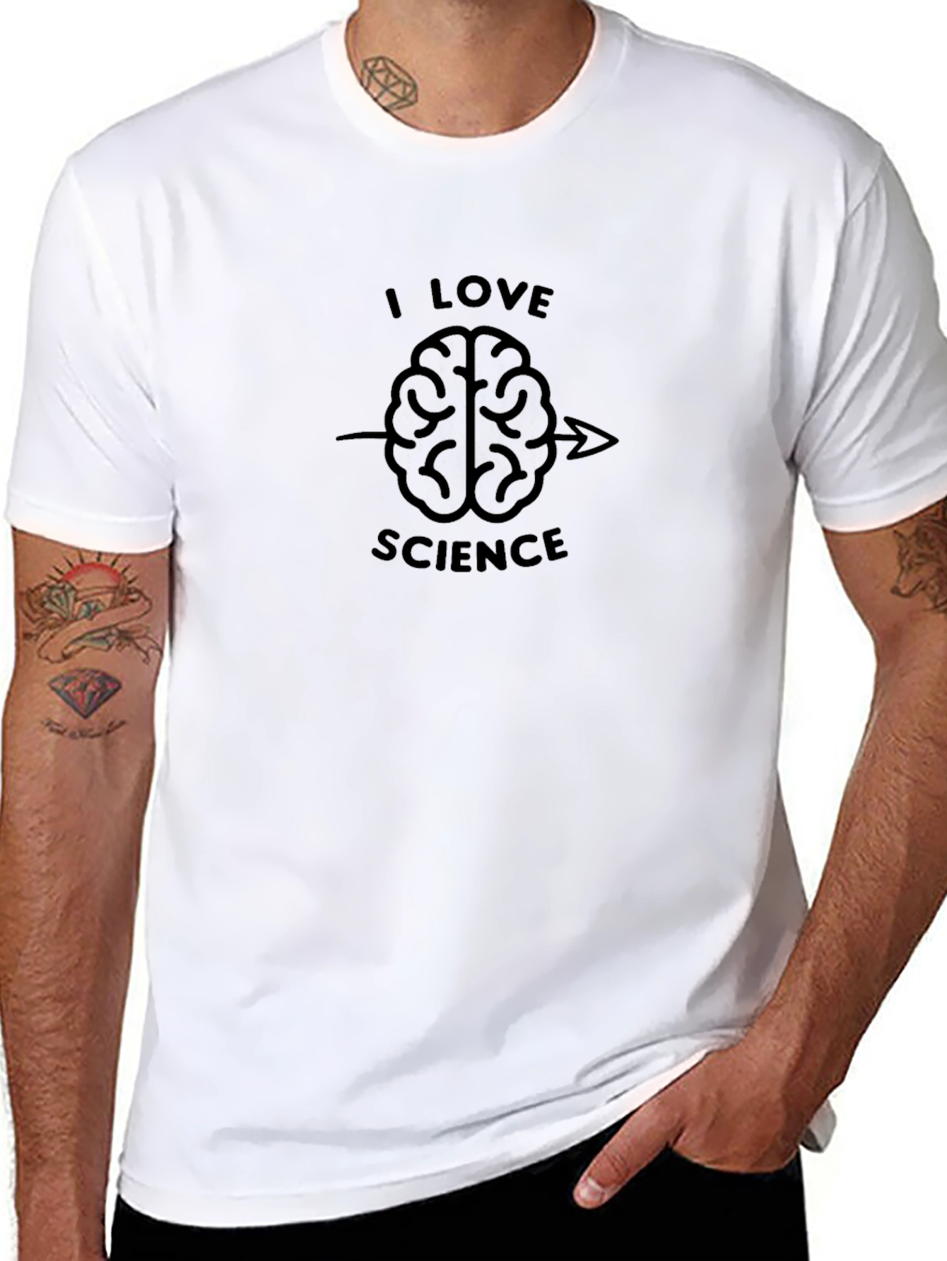 I Love Science Brain Graphic T-Shirt