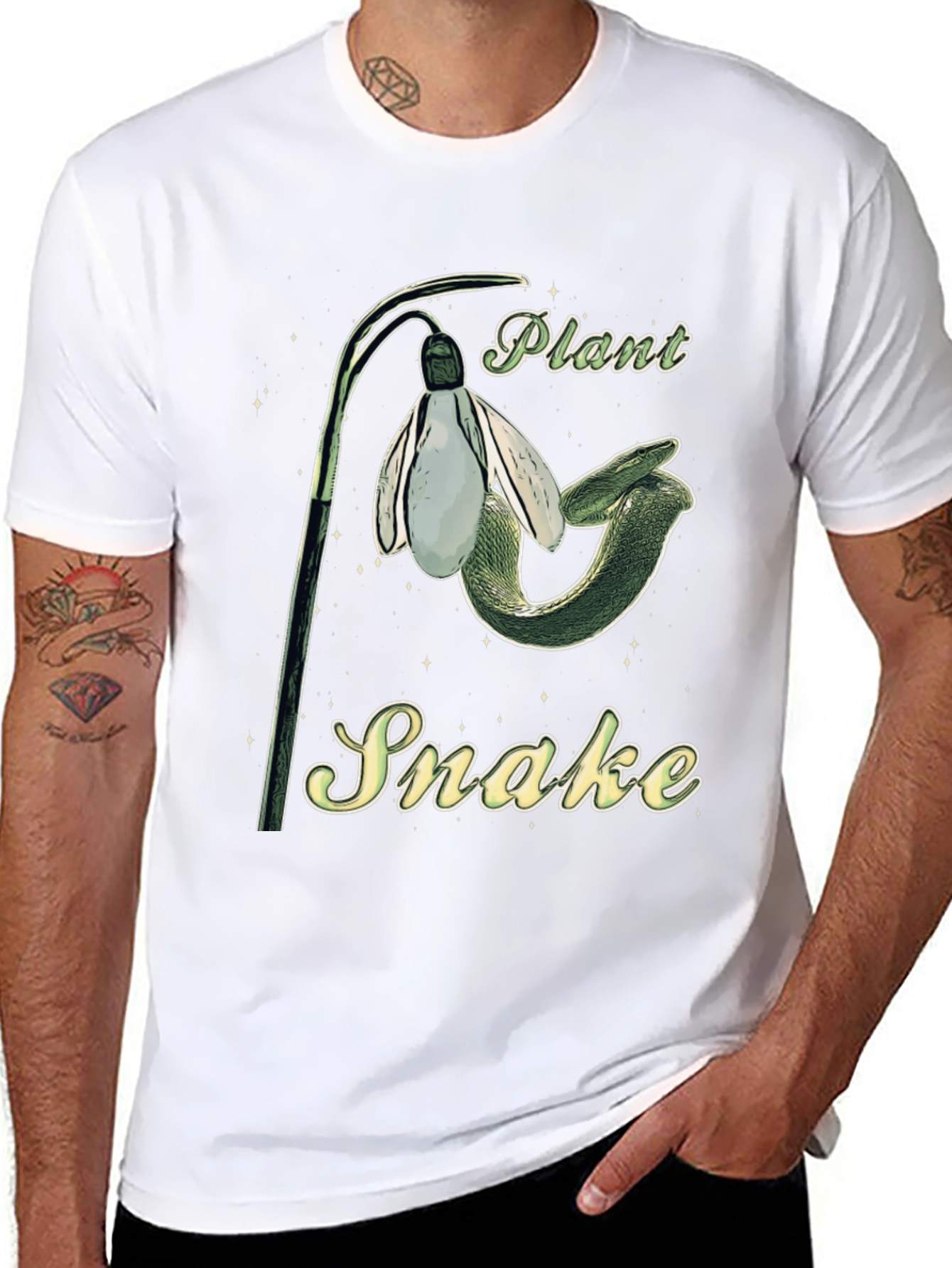Plant Snake Graphic Tee - Unique Nature Inspired Design
