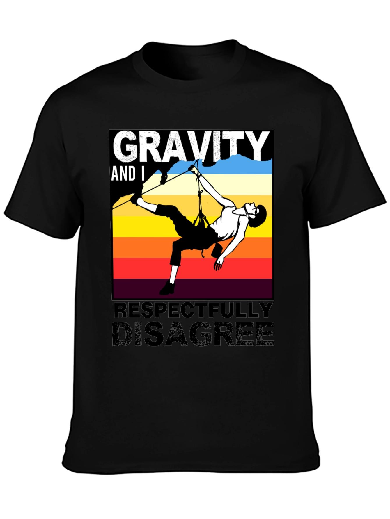 Gravity Disagree Climber T-Shirt - Black