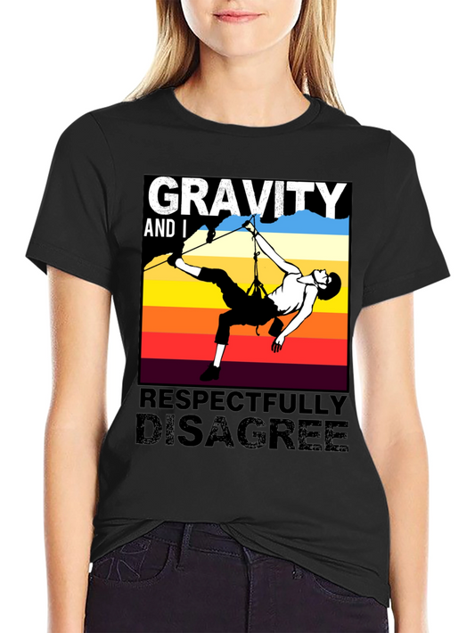 Gravity Disagree Climber T-Shirt - Black