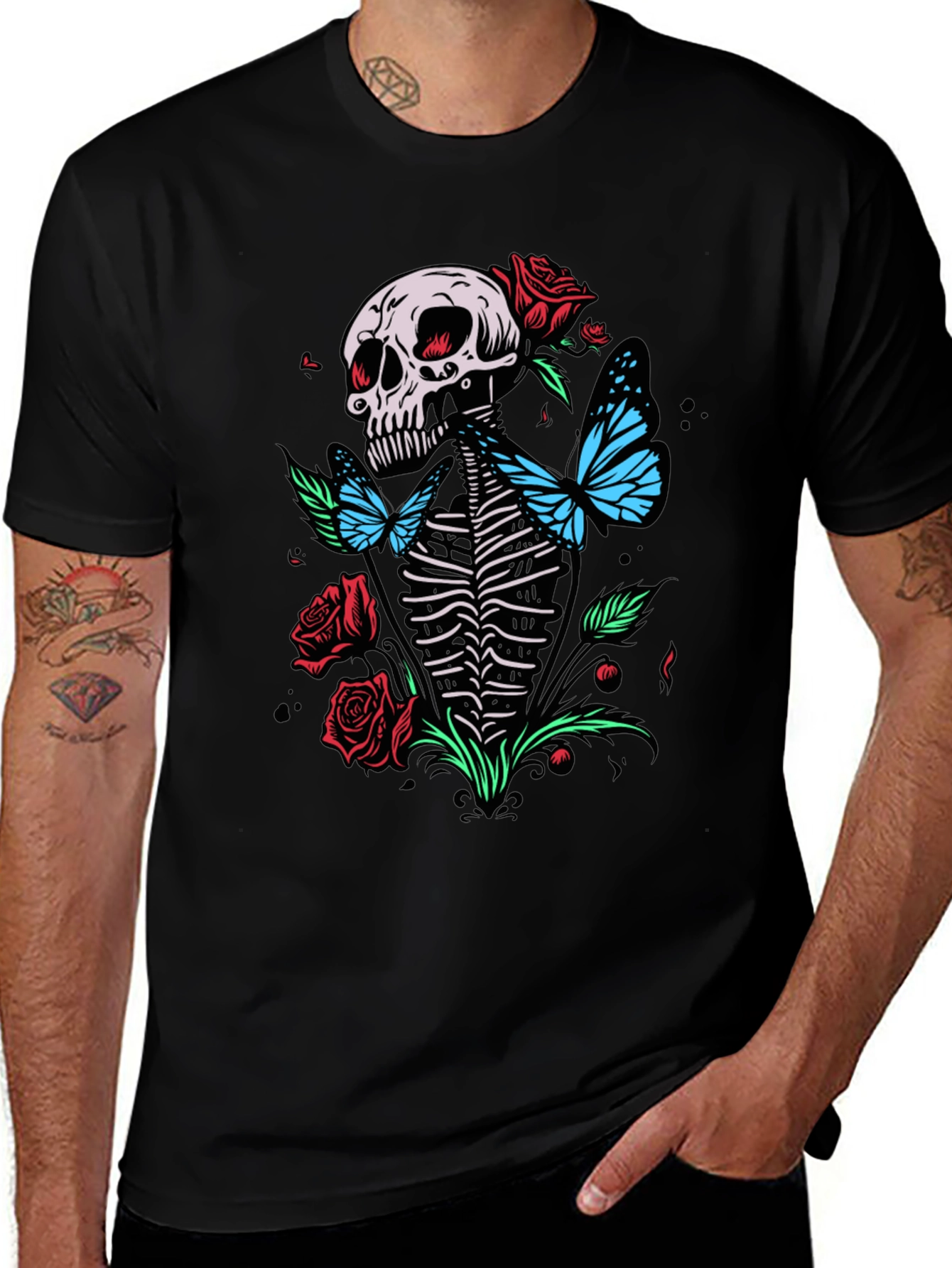 Skull & Butterfly Graphic Tee