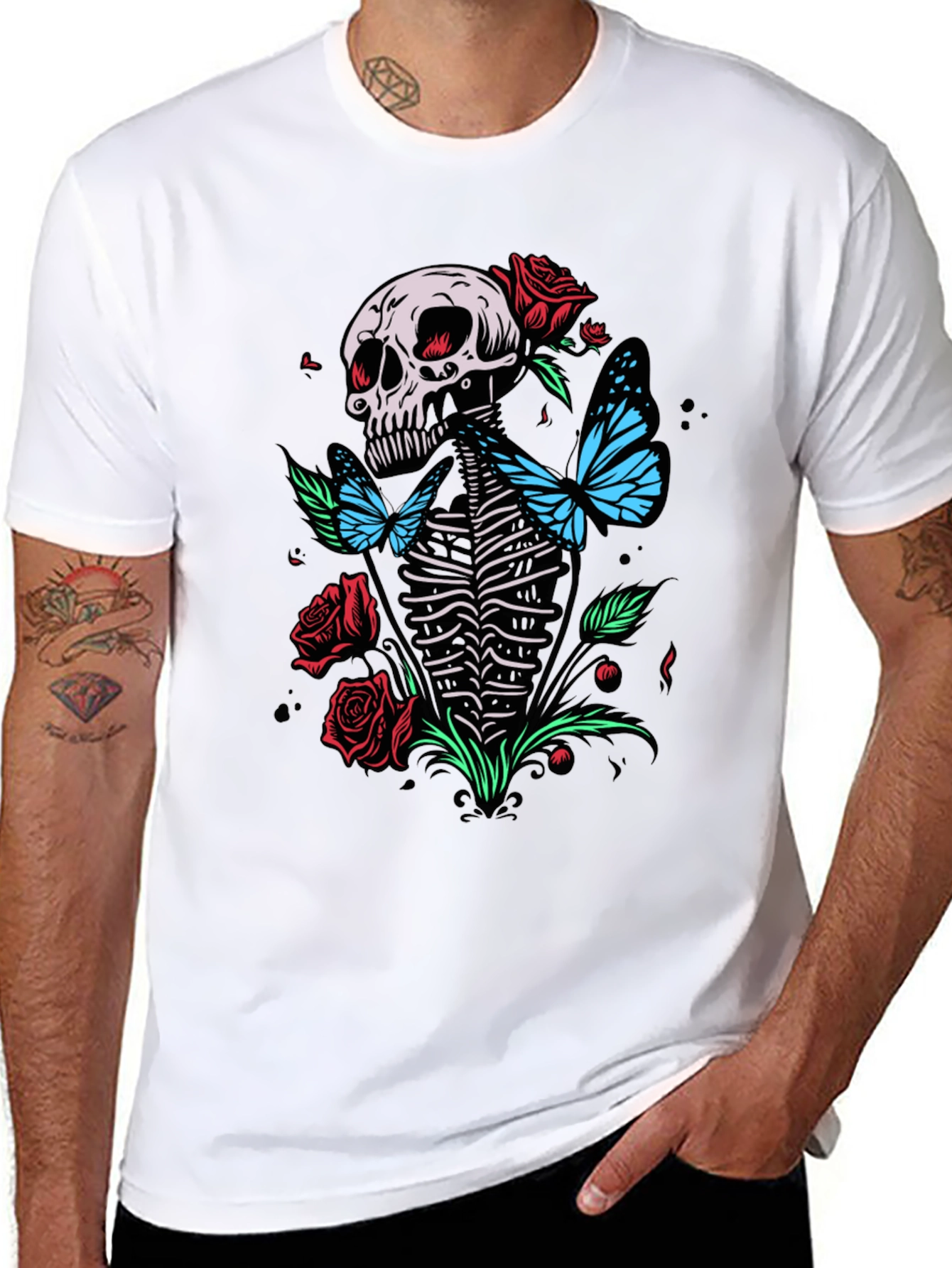Skull & Butterfly Graphic Tee