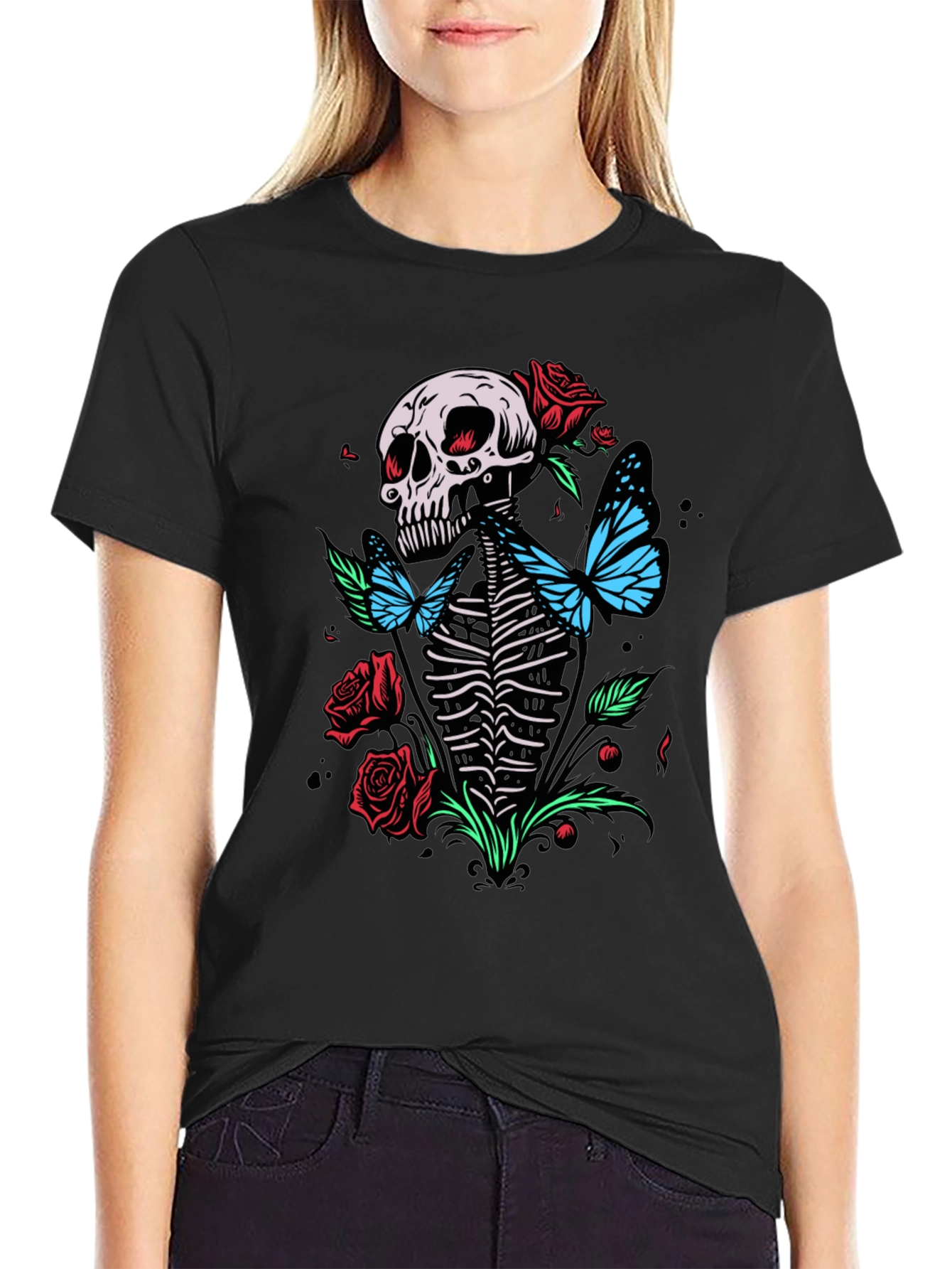 Skull & Butterfly Graphic Tee
