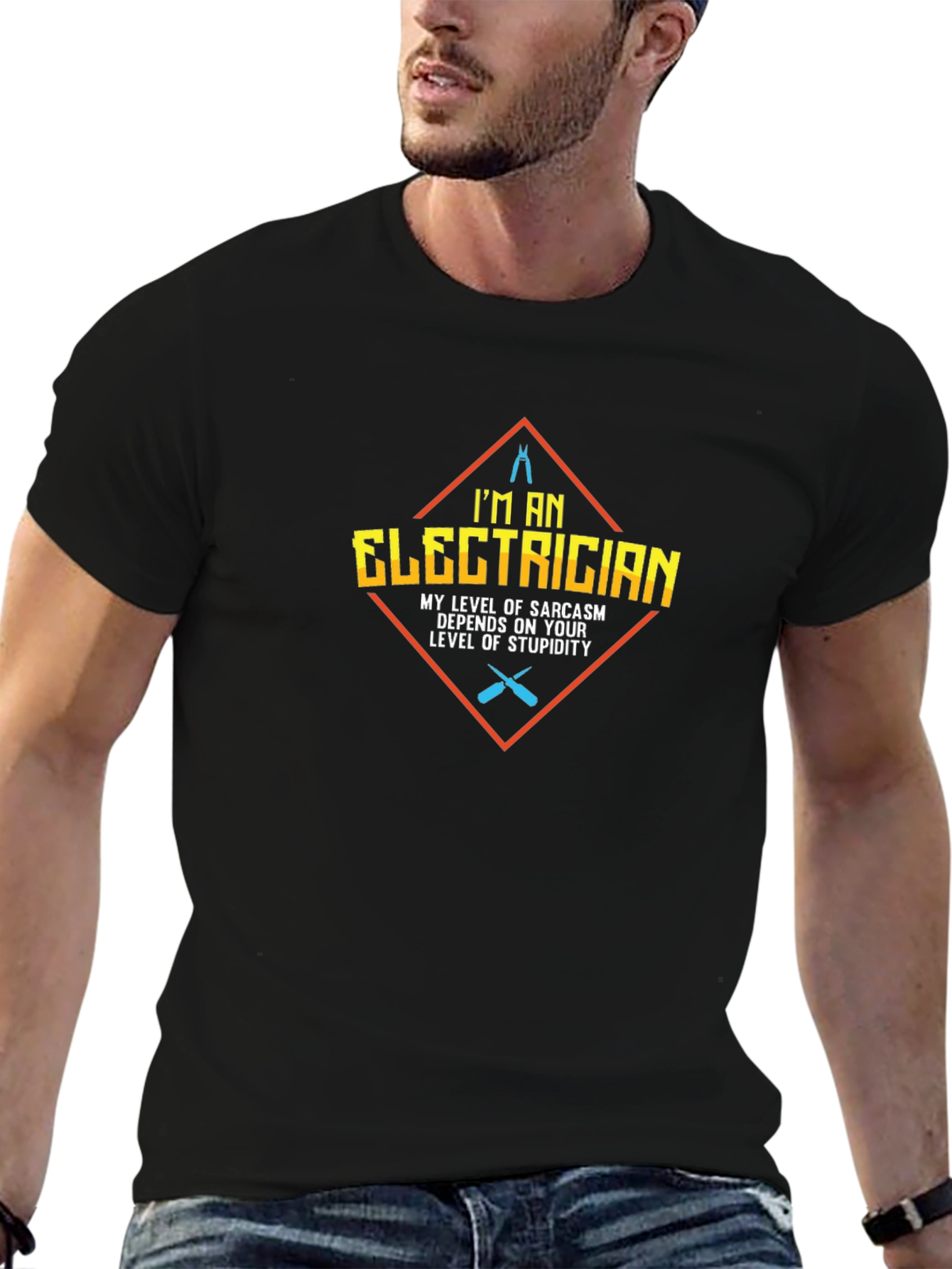Electrician Sarcasm Graphic T-Shirt