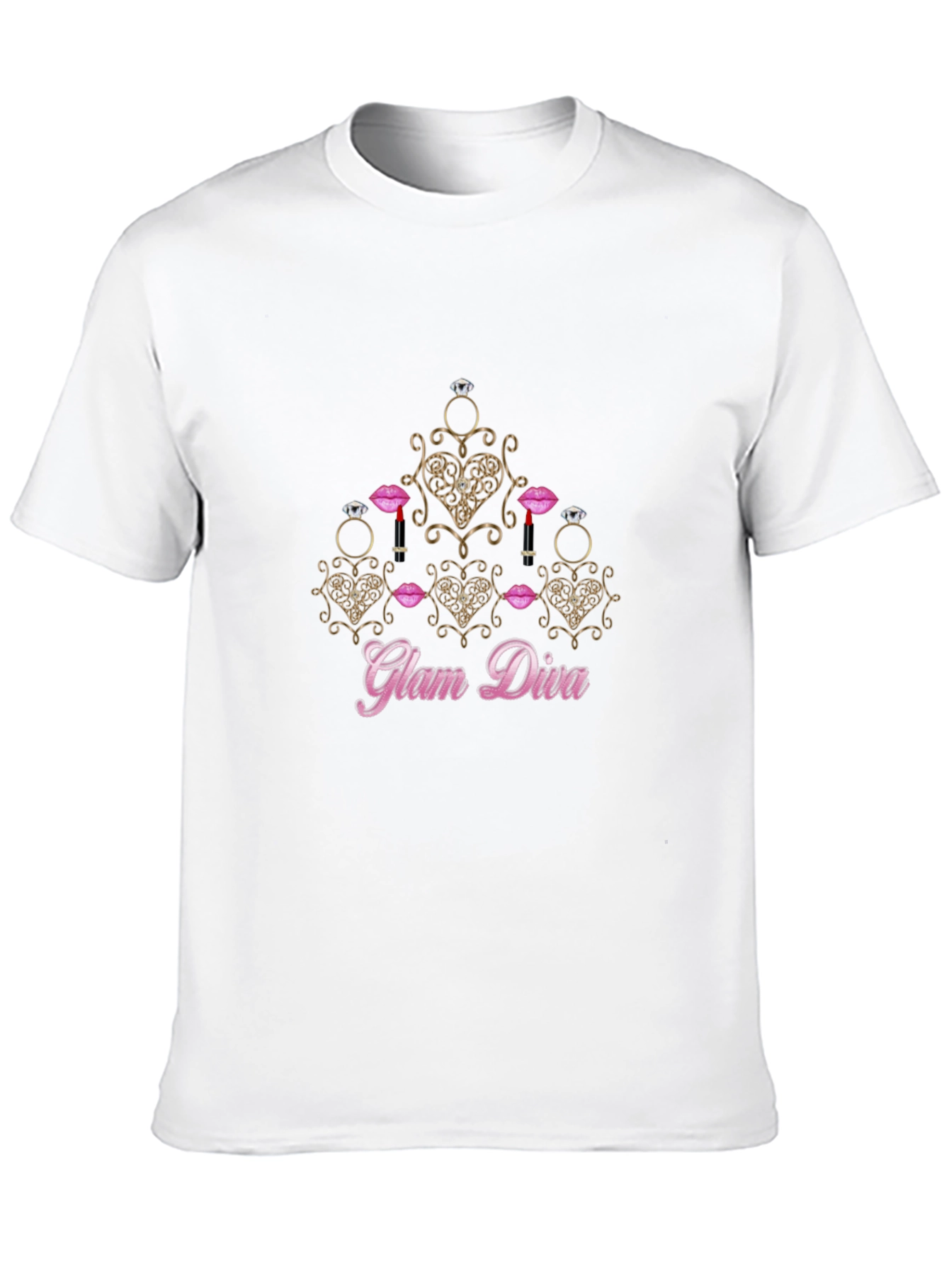 Glam Diva Graphic Black T-Shirt