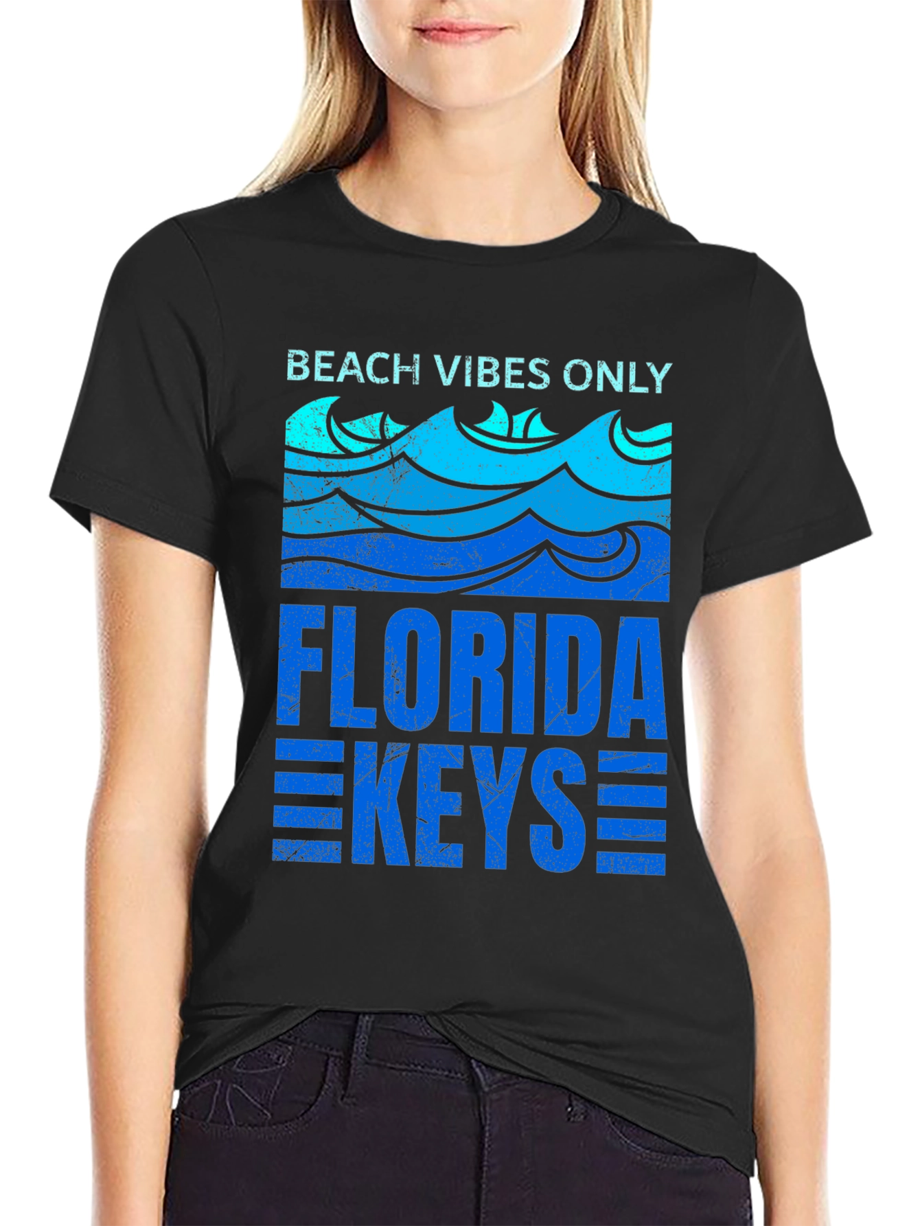 Beach Vibes Only Florida Keys Graphic T-Shirt