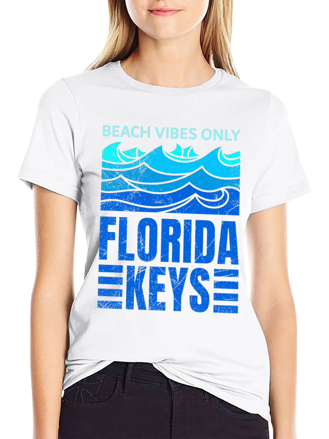Beach Vibes Only Florida Keys Graphic T-Shirt