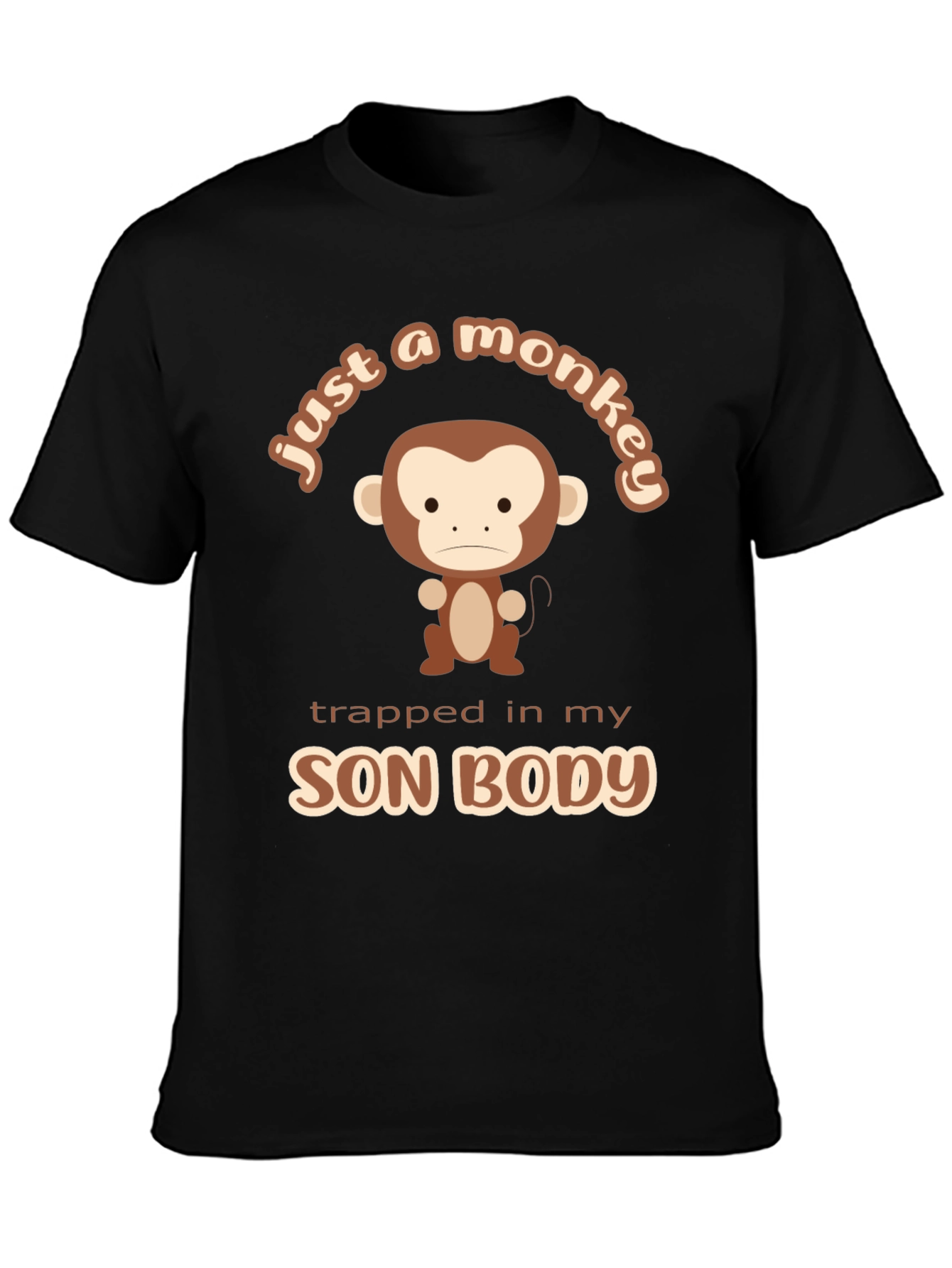 Funny Just a Monkey Graphic T-Shirt