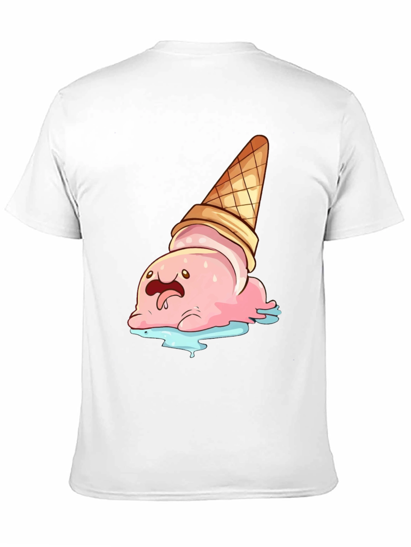 Cartoon Ice Cream Cone T-Shirt - Black