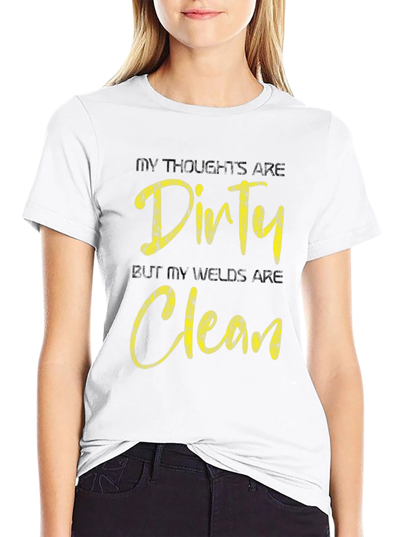 Dirty Thoughts Clean Welds Black Graphic Tee