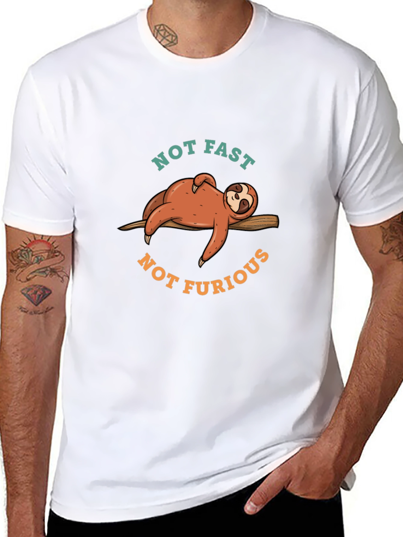 Not Fast Not Furious Sloth Graphic Tee