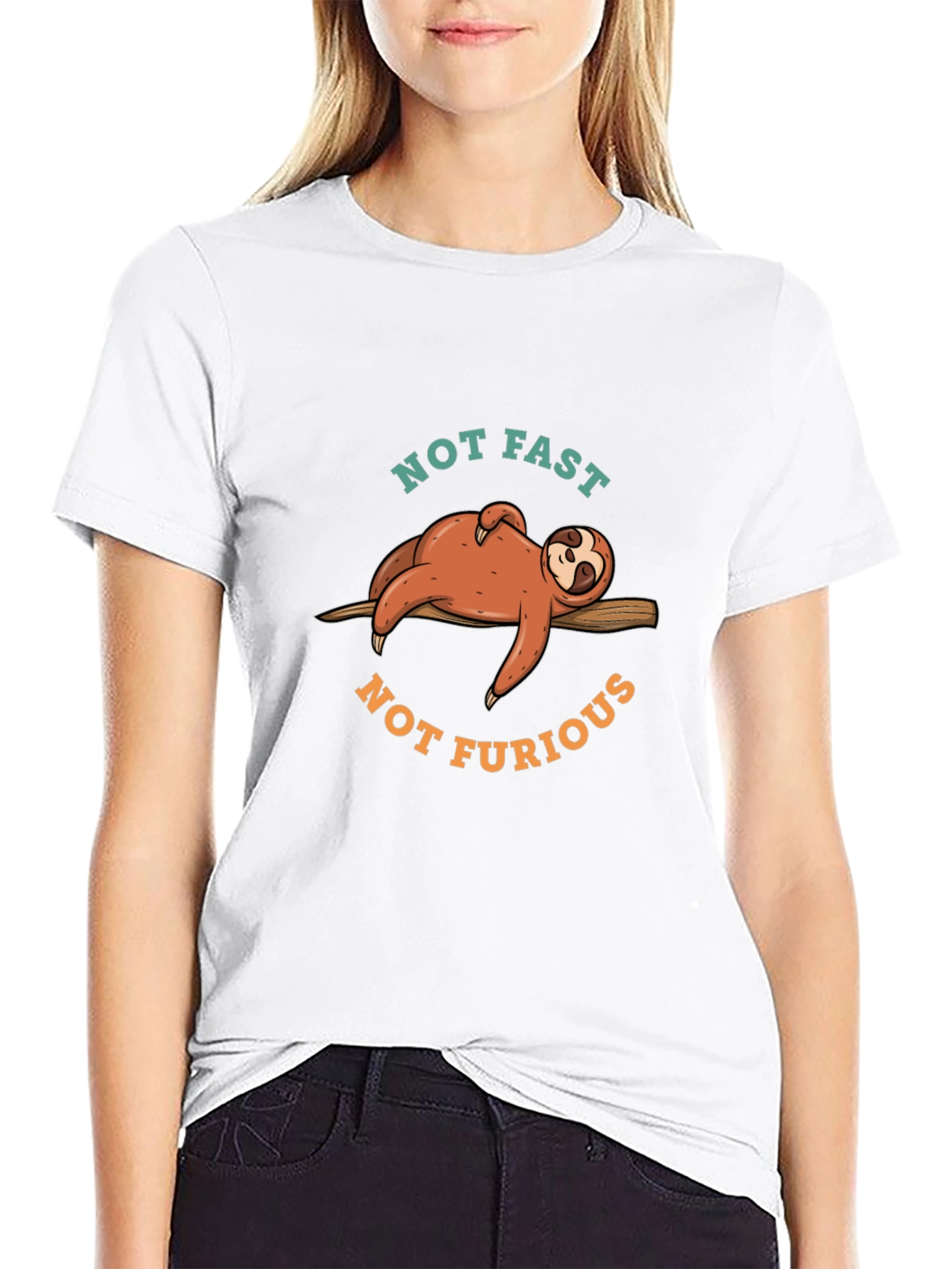 Not Fast Not Furious Sloth Graphic Tee