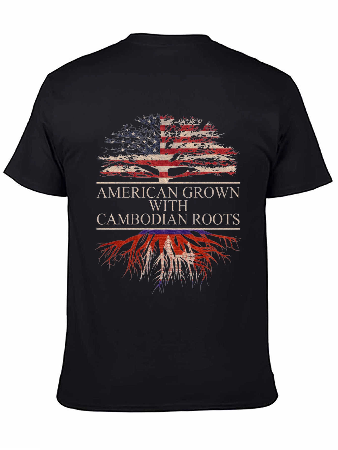 American Grown Cambodian Roots Graphic T-Shirt