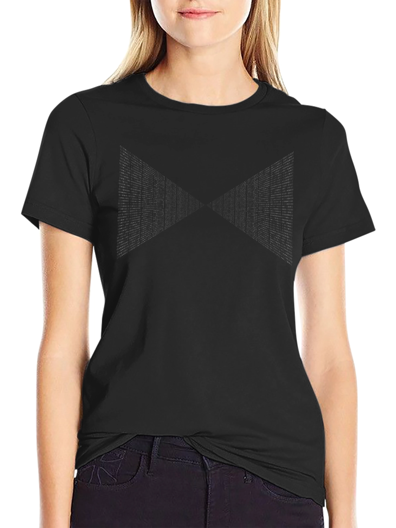 Geometric Graphic Print Black T-Shirt