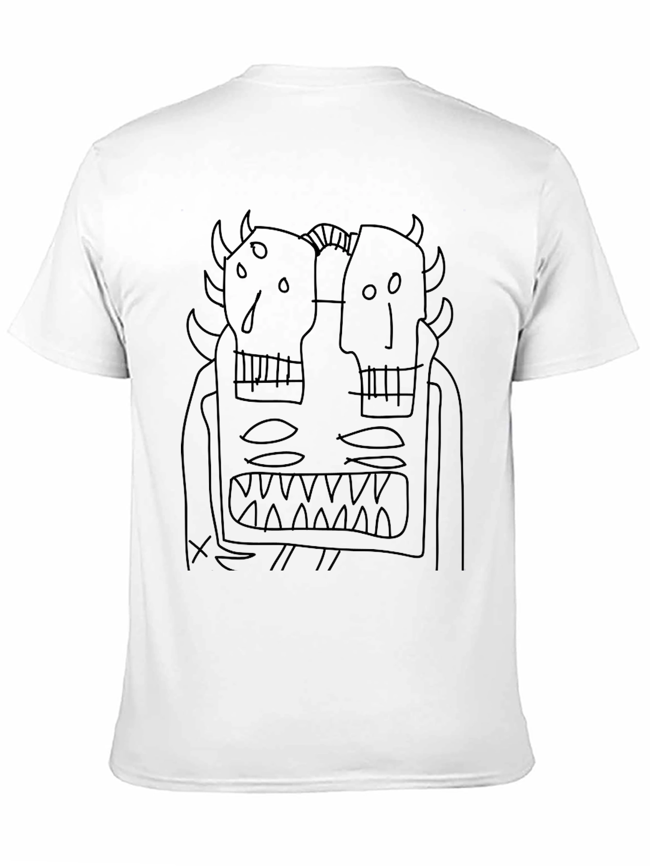 Abstract Graphic Print Black T-Shirt