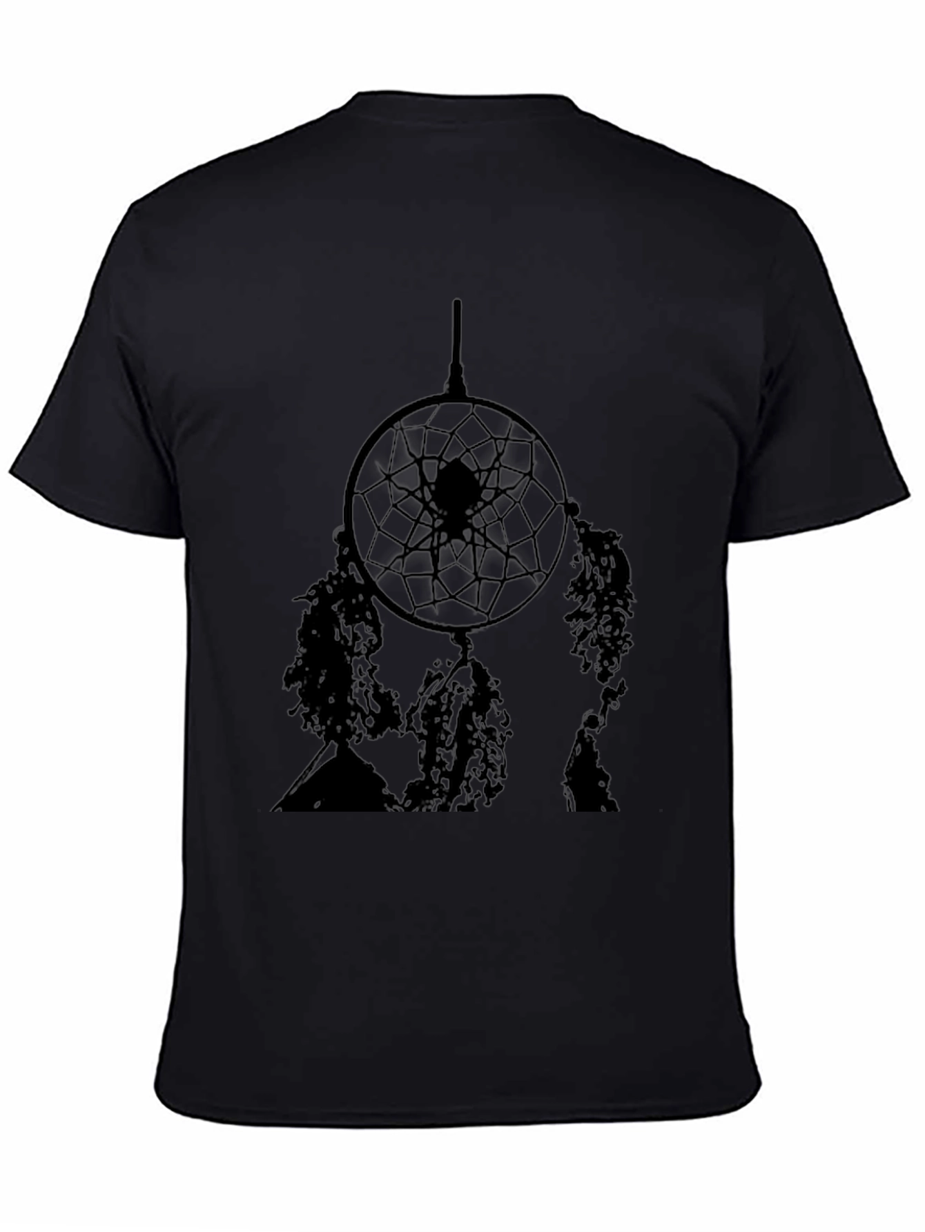 Dreamcatcher Graphic Print Mens Black T-Shirt