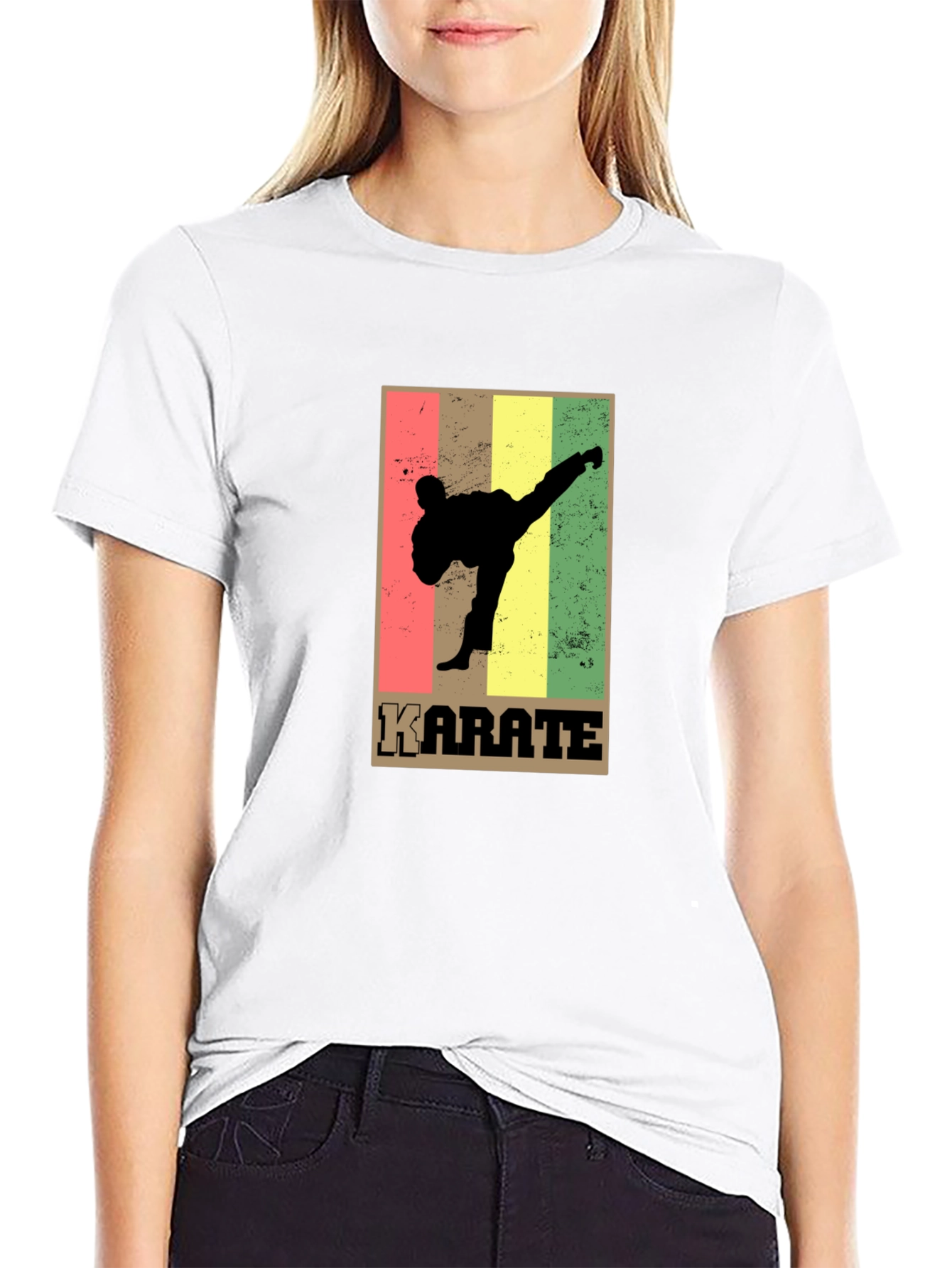 Karate Retro Style Graphic T-Shirt