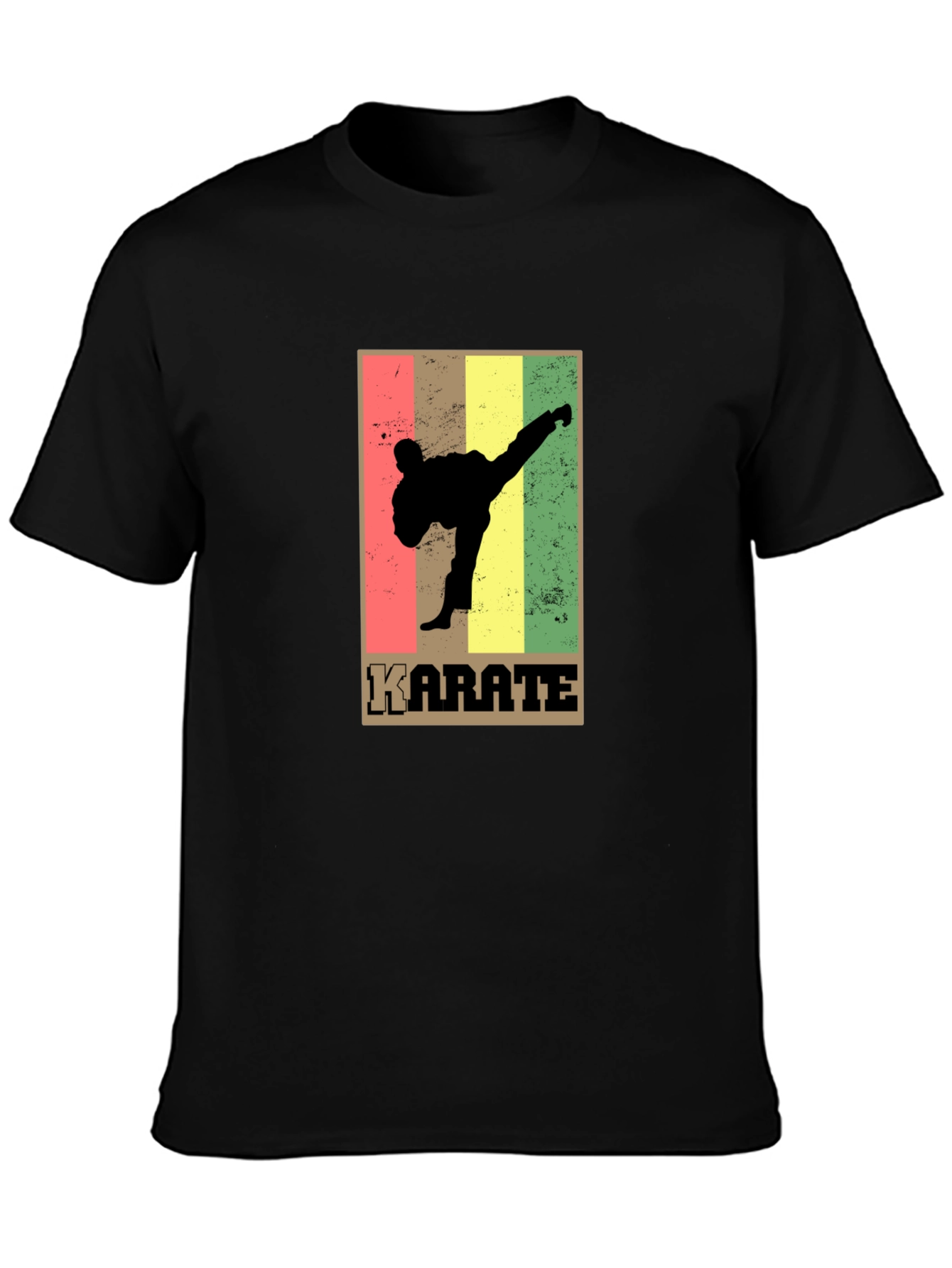 Karate Retro Style Graphic T-Shirt
