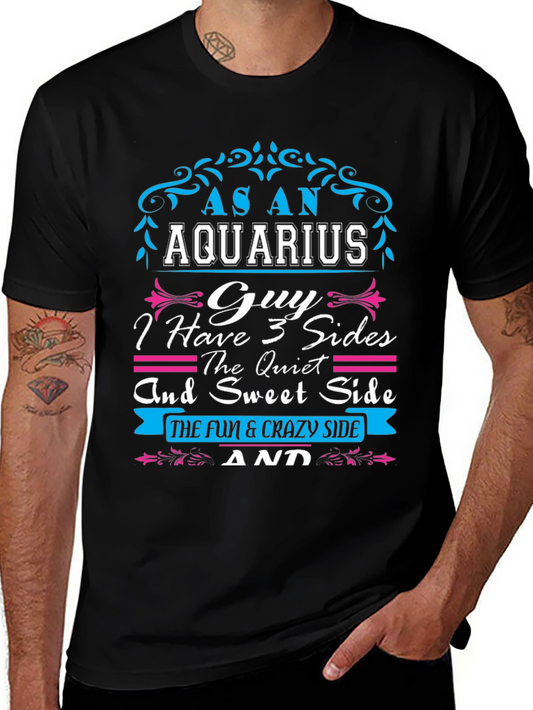 Aquarius Guy 3 Sides Graphic T-Shirt