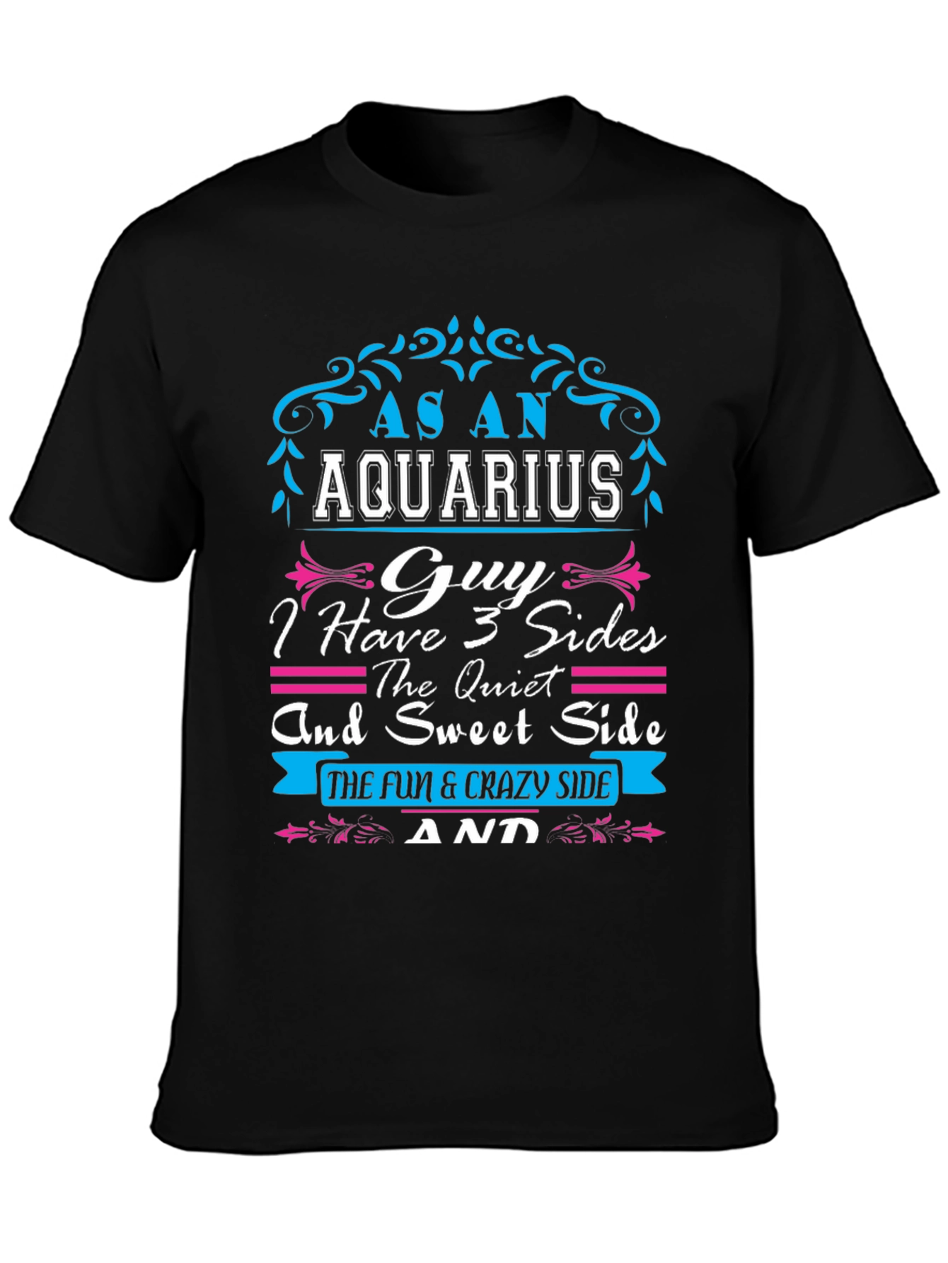 Aquarius Guy 3 Sides Graphic T-Shirt