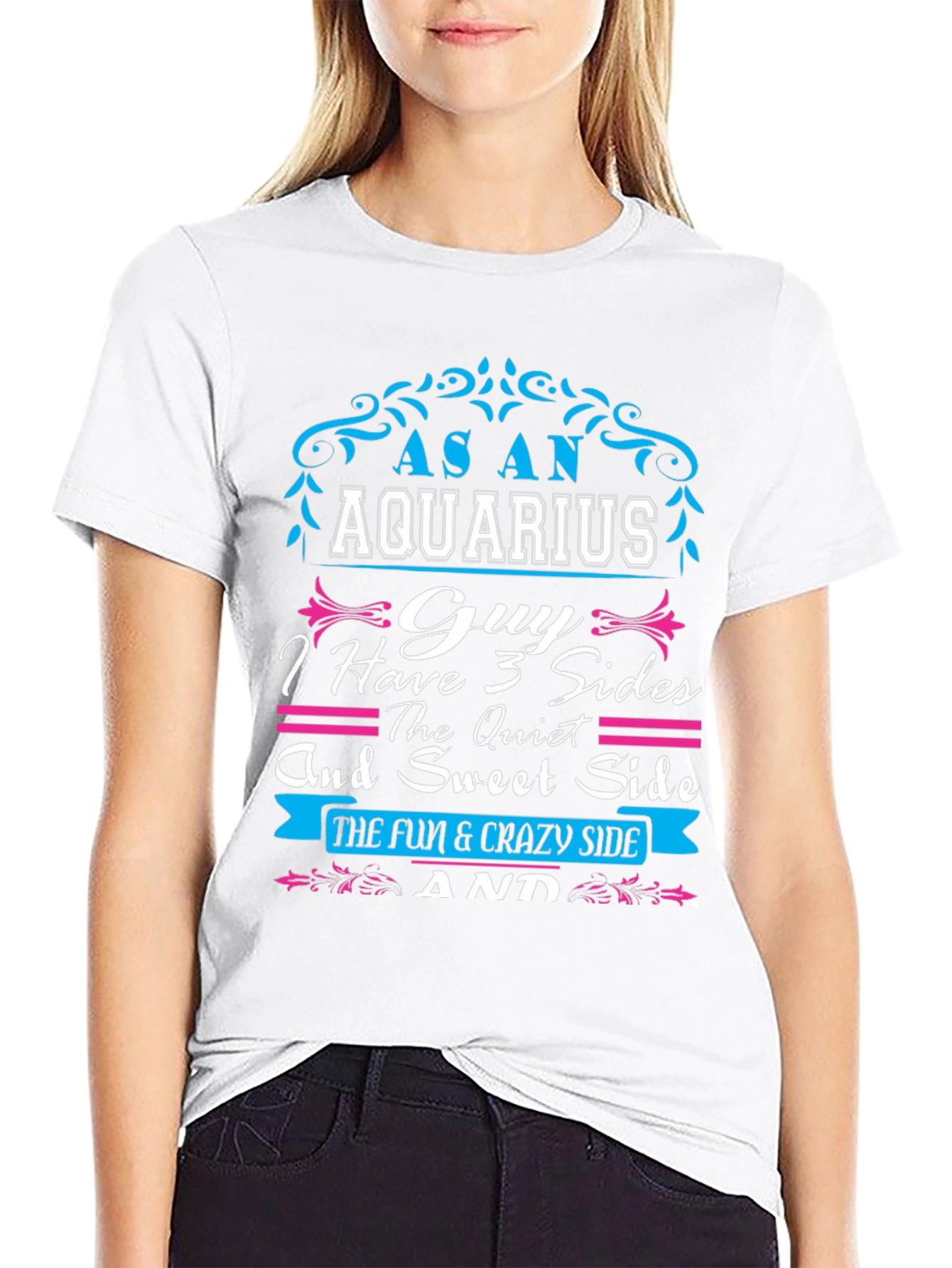 Aquarius Guy 3 Sides Graphic T-Shirt
