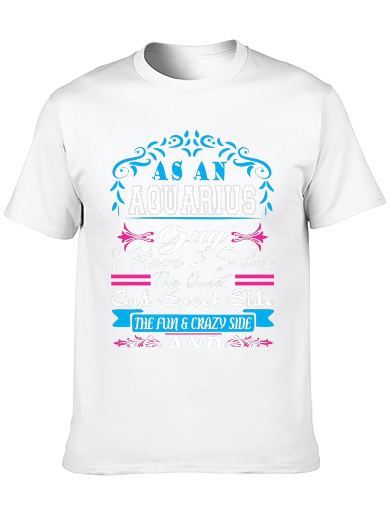 Aquarius Guy 3 Sides Graphic T-Shirt