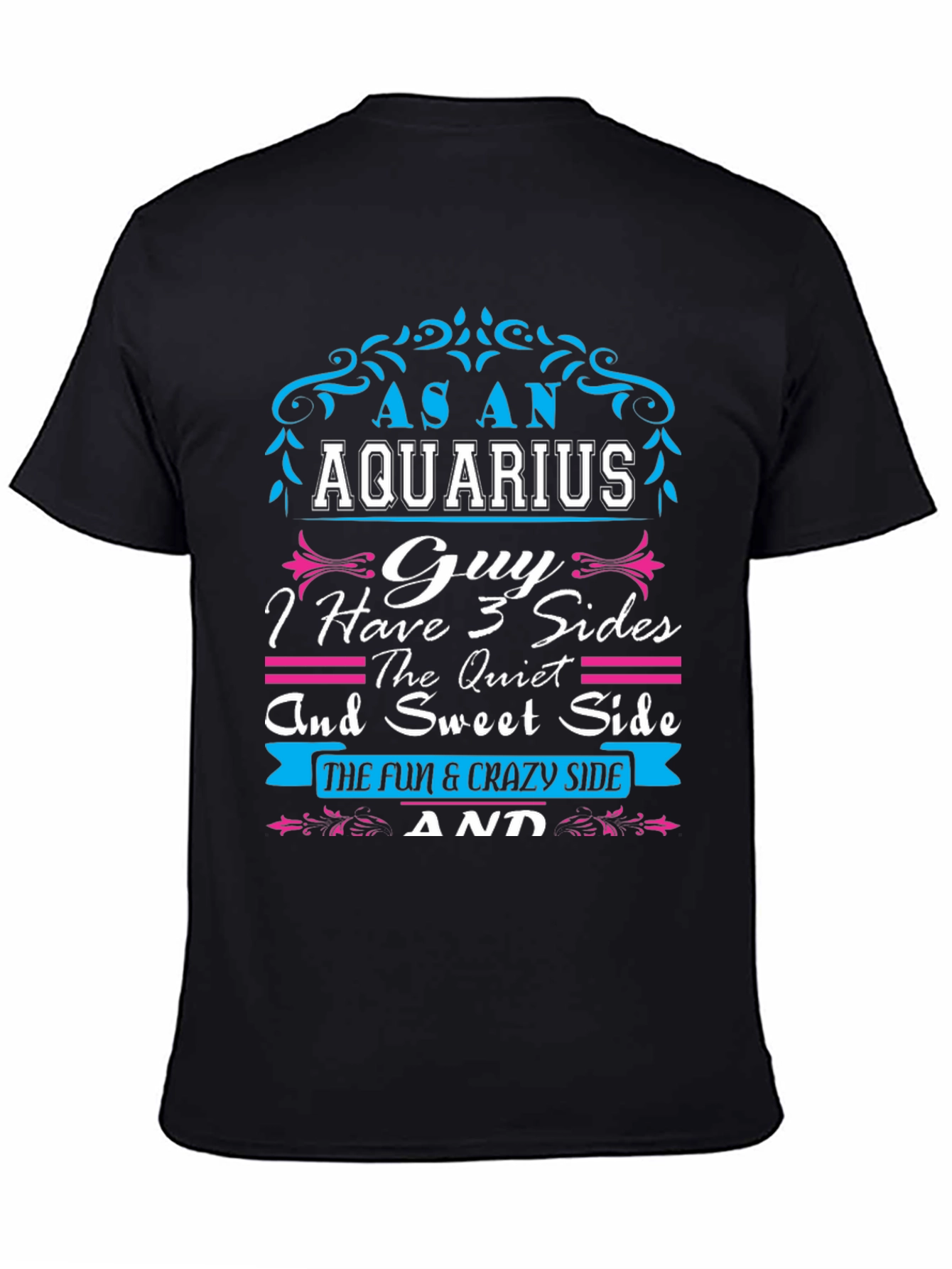 Aquarius Guy 3 Sides Graphic T-Shirt