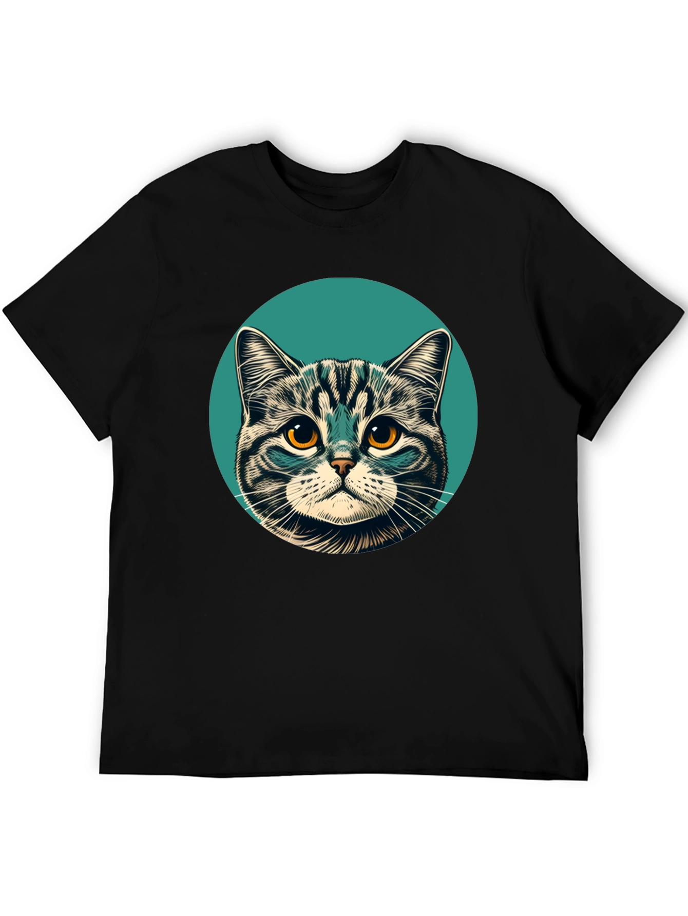 Cool Cat Graphic Tee - Mens Black T-Shirt