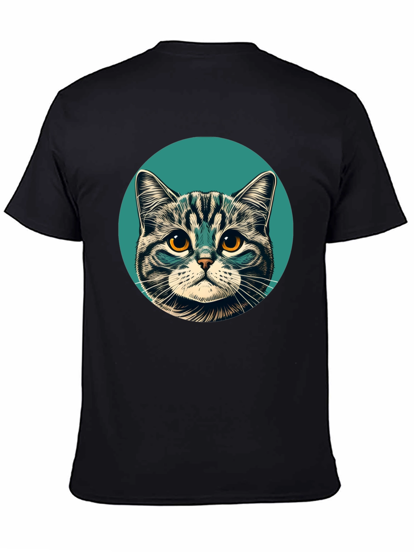 Cool Cat Graphic Tee - Mens Black T-Shirt