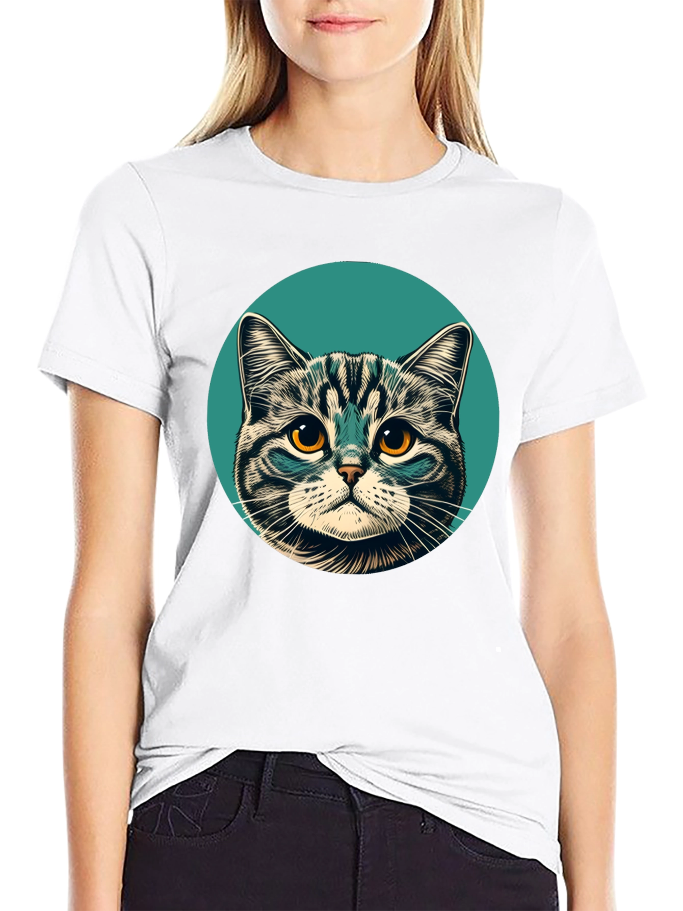 Cool Cat Graphic Tee - Mens Black T-Shirt