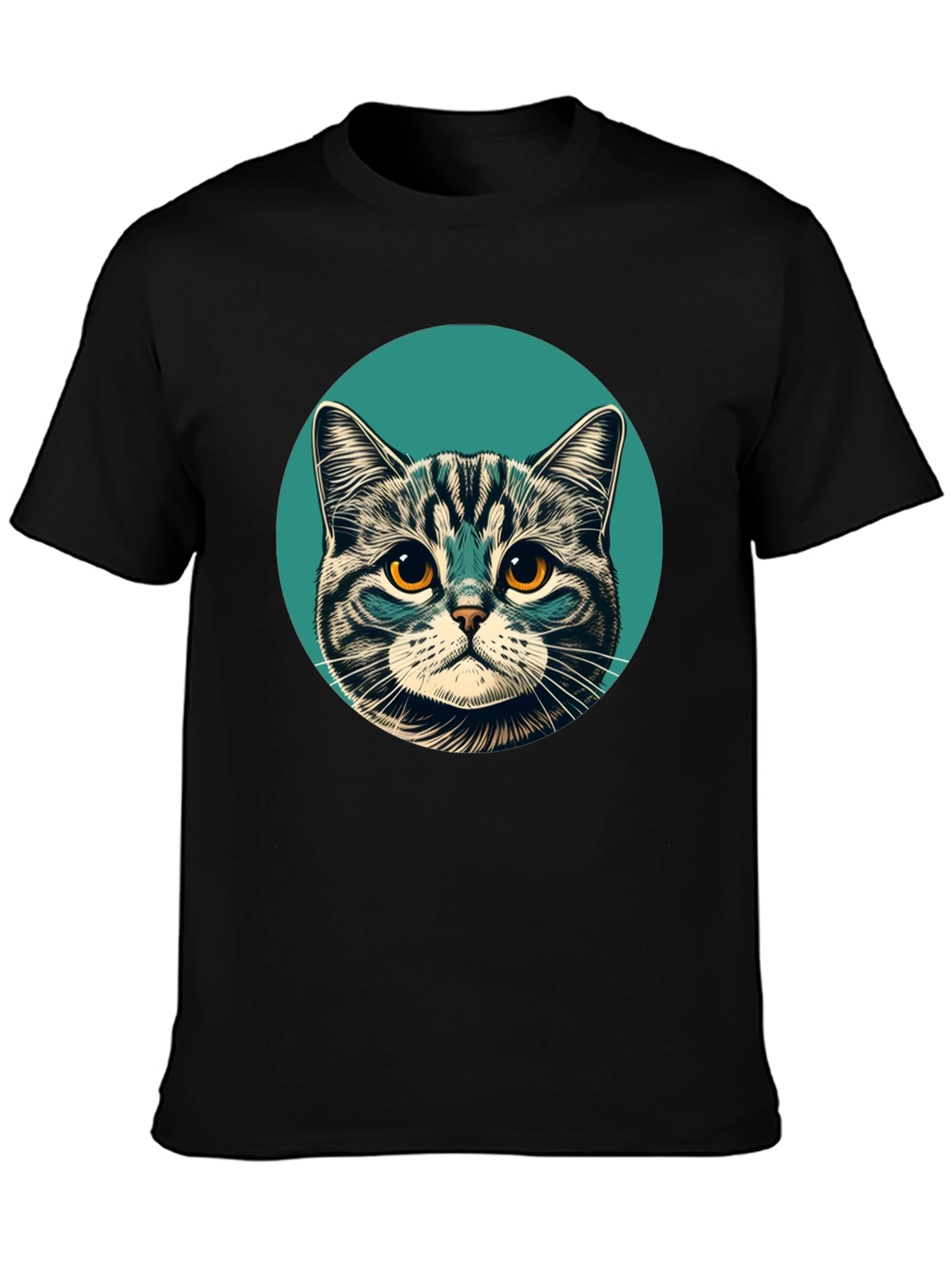 Cool Cat Graphic Tee - Mens Black T-Shirt
