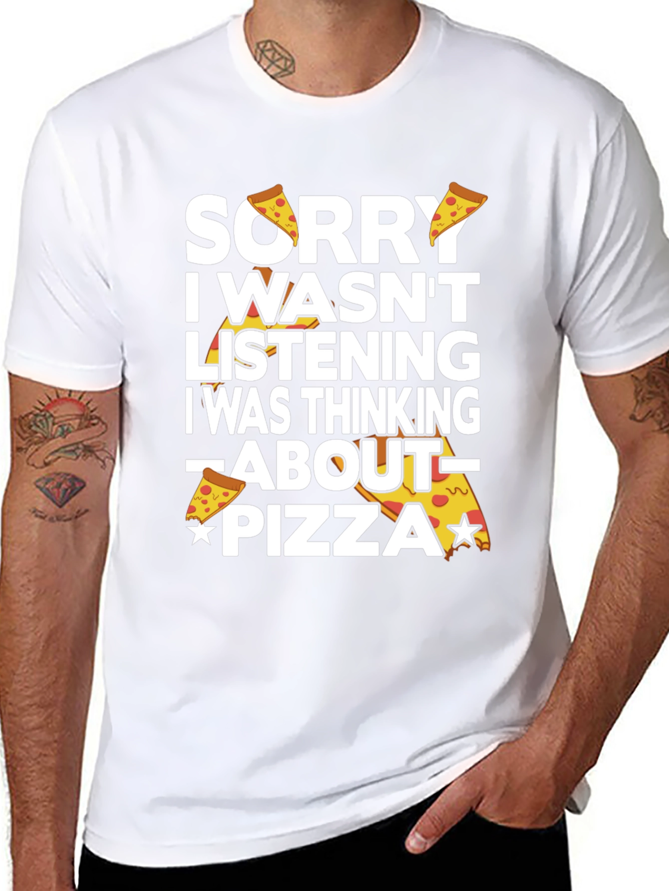 Sorry Pizza Funny Graphic T-Shirt