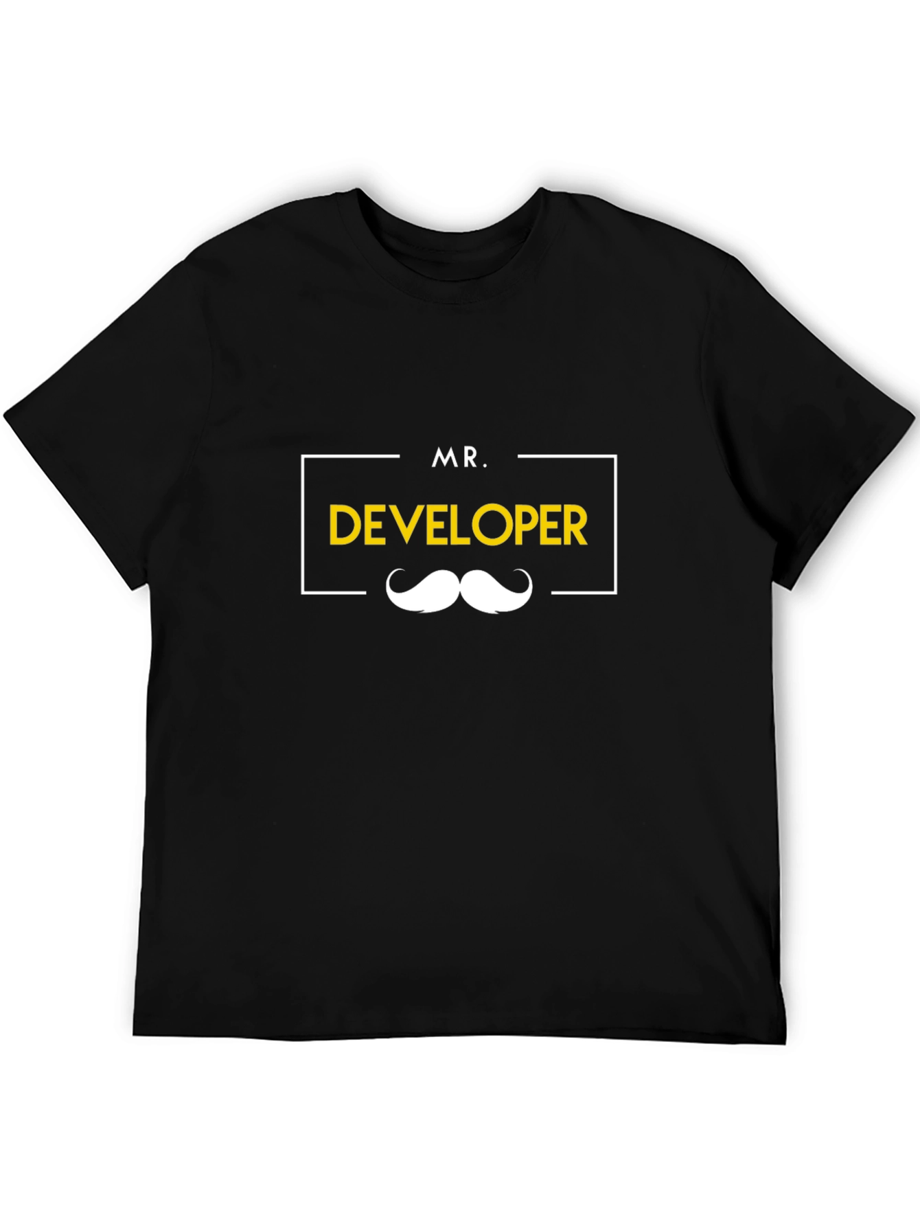 Mr. Developer Graphic Tee - Black Cotton T-Shirt