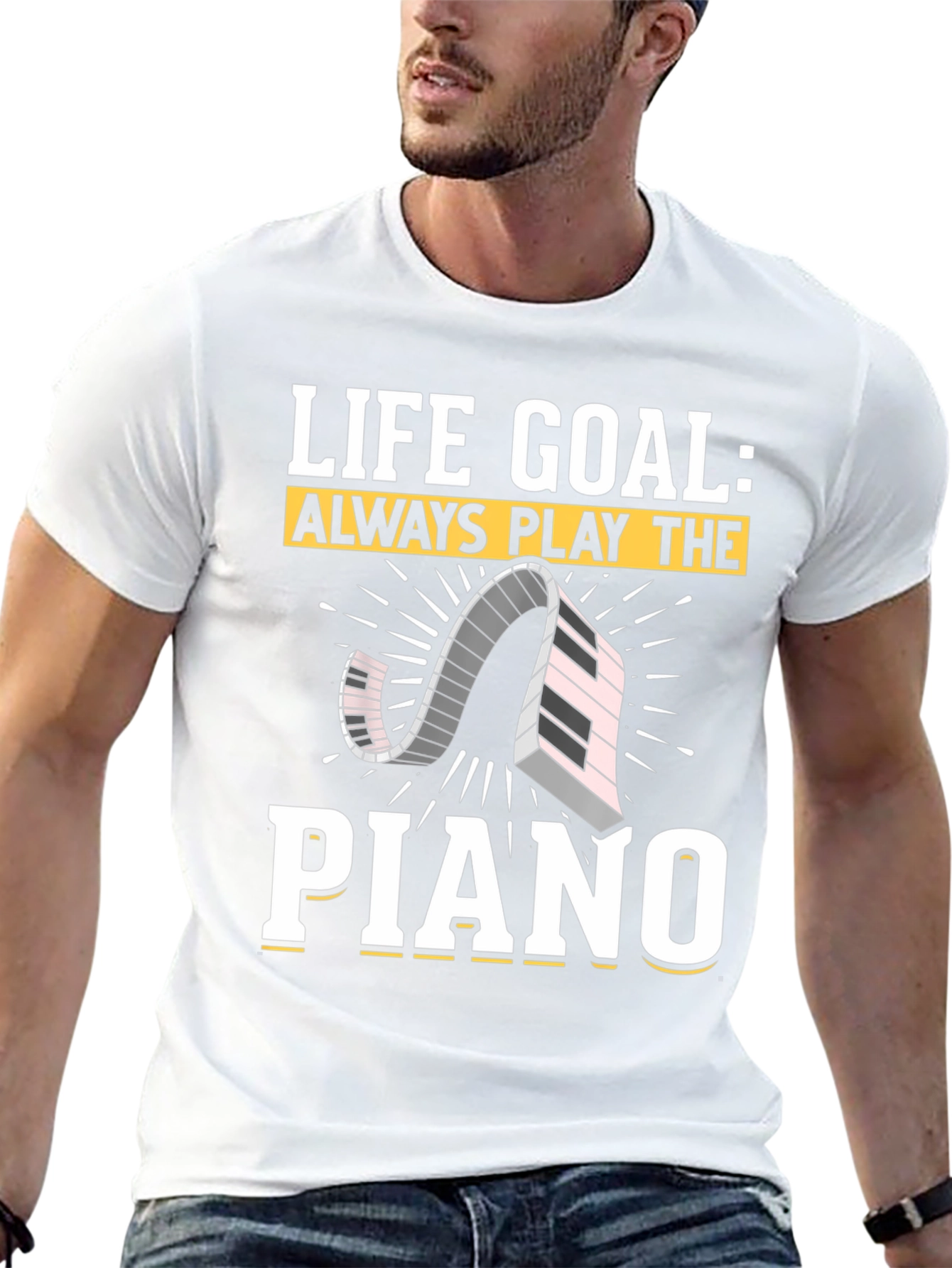 Life Goal Piano Player Graphic Tee