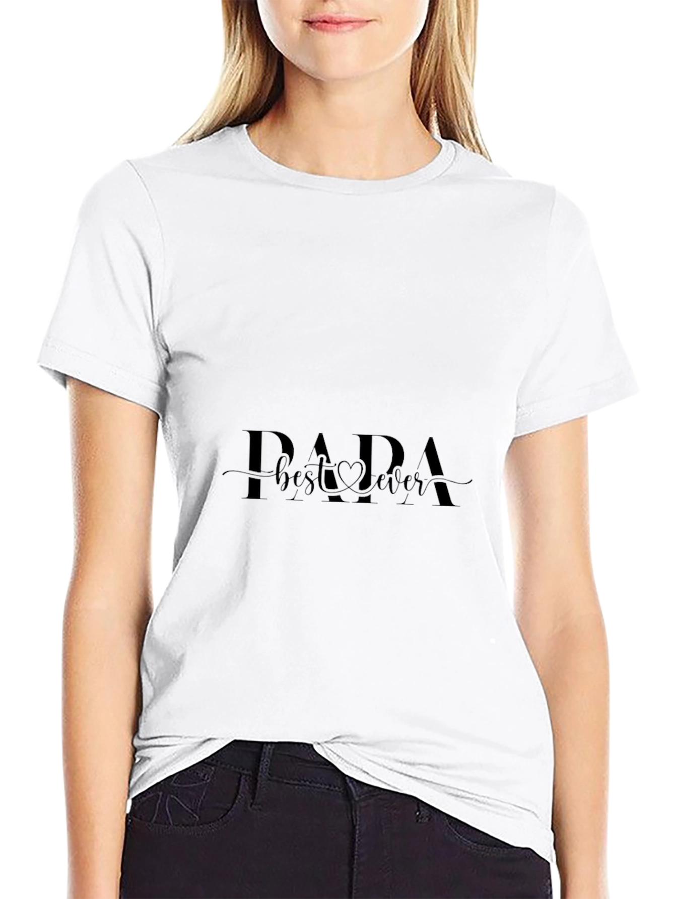 Papa Best Ever Black T-Shirt