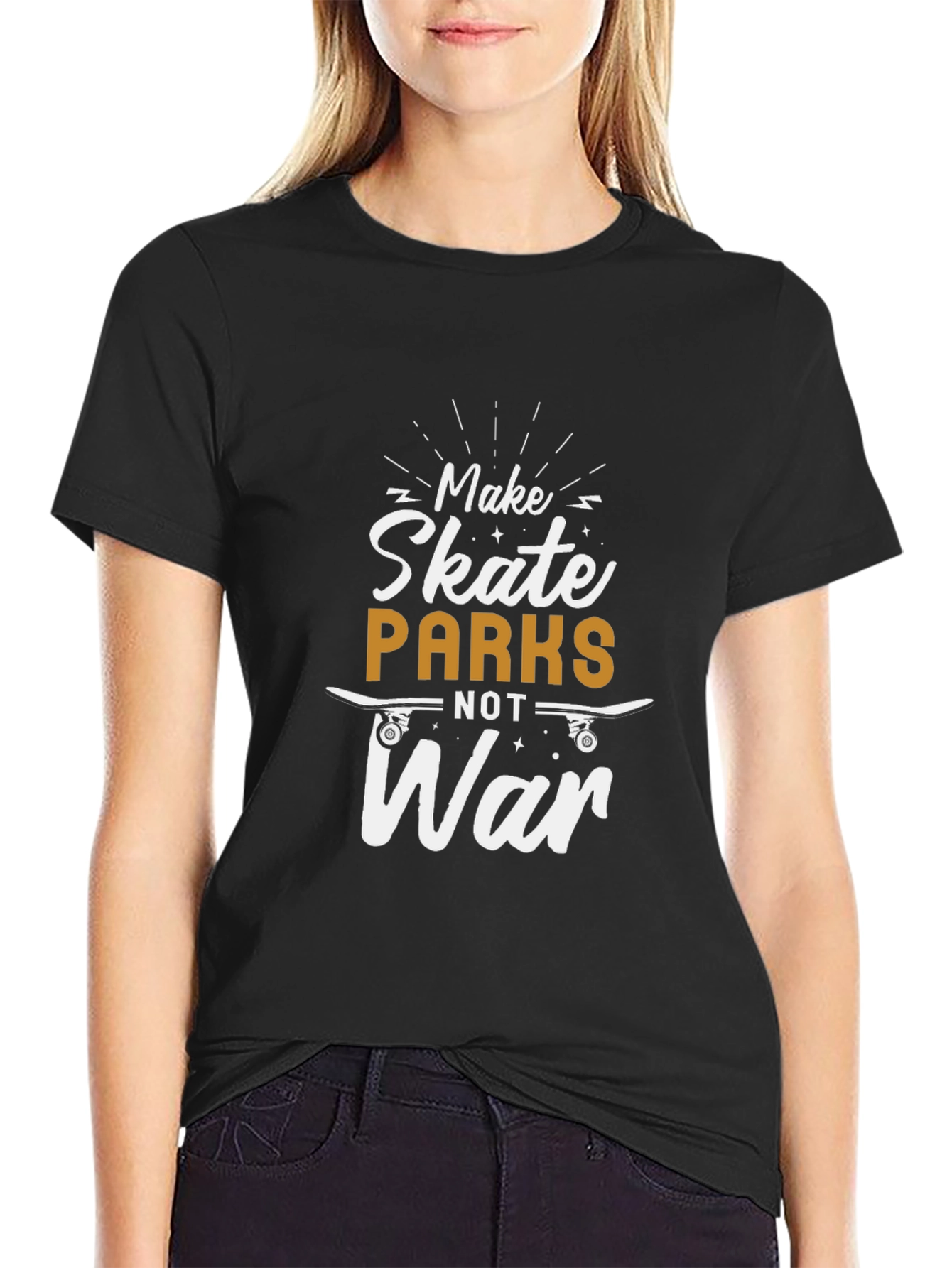 Make Skate Parks Not War Graphic T-Shirt
