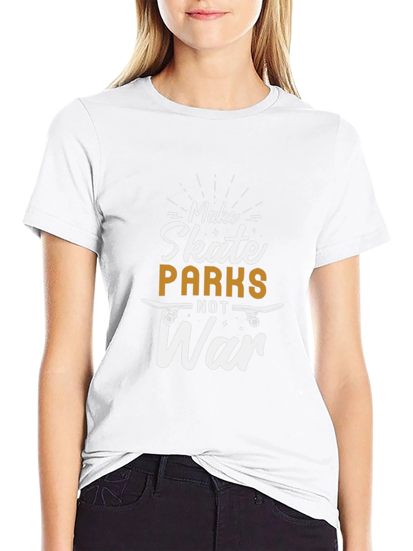 Make Skate Parks Not War Graphic T-Shirt