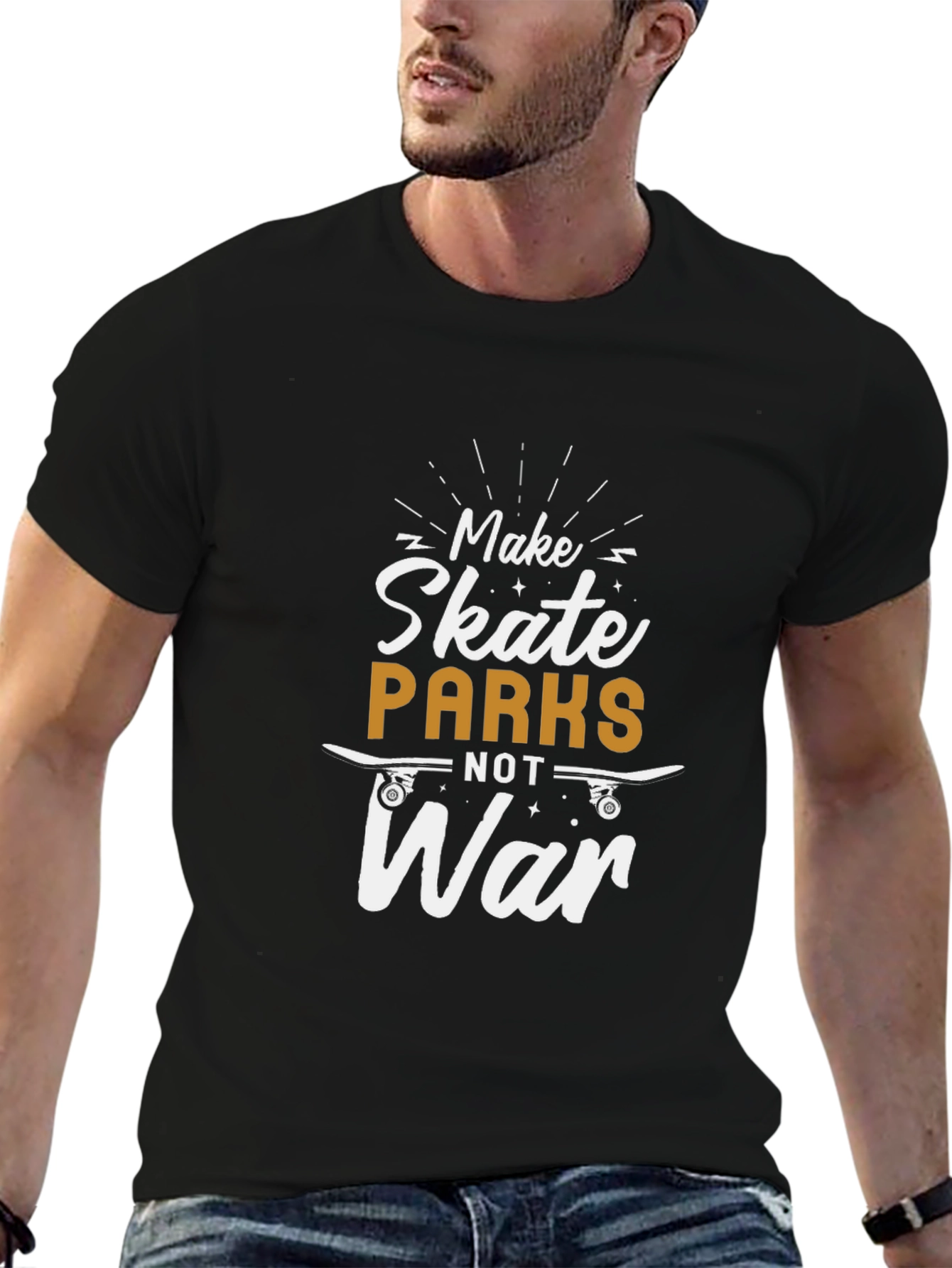Make Skate Parks Not War Graphic T-Shirt
