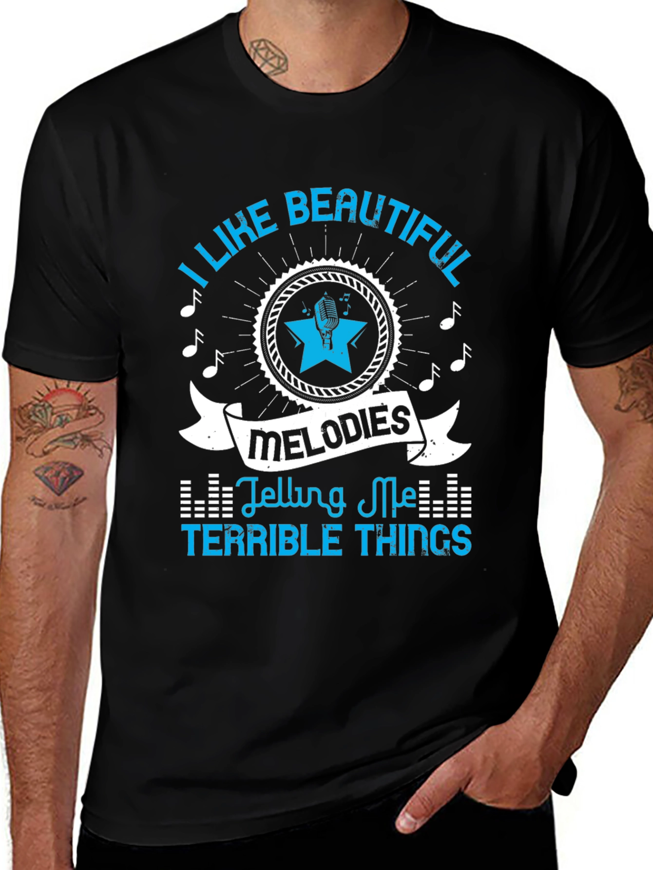 Beautiful Melodies Graphic T-Shirt - Black