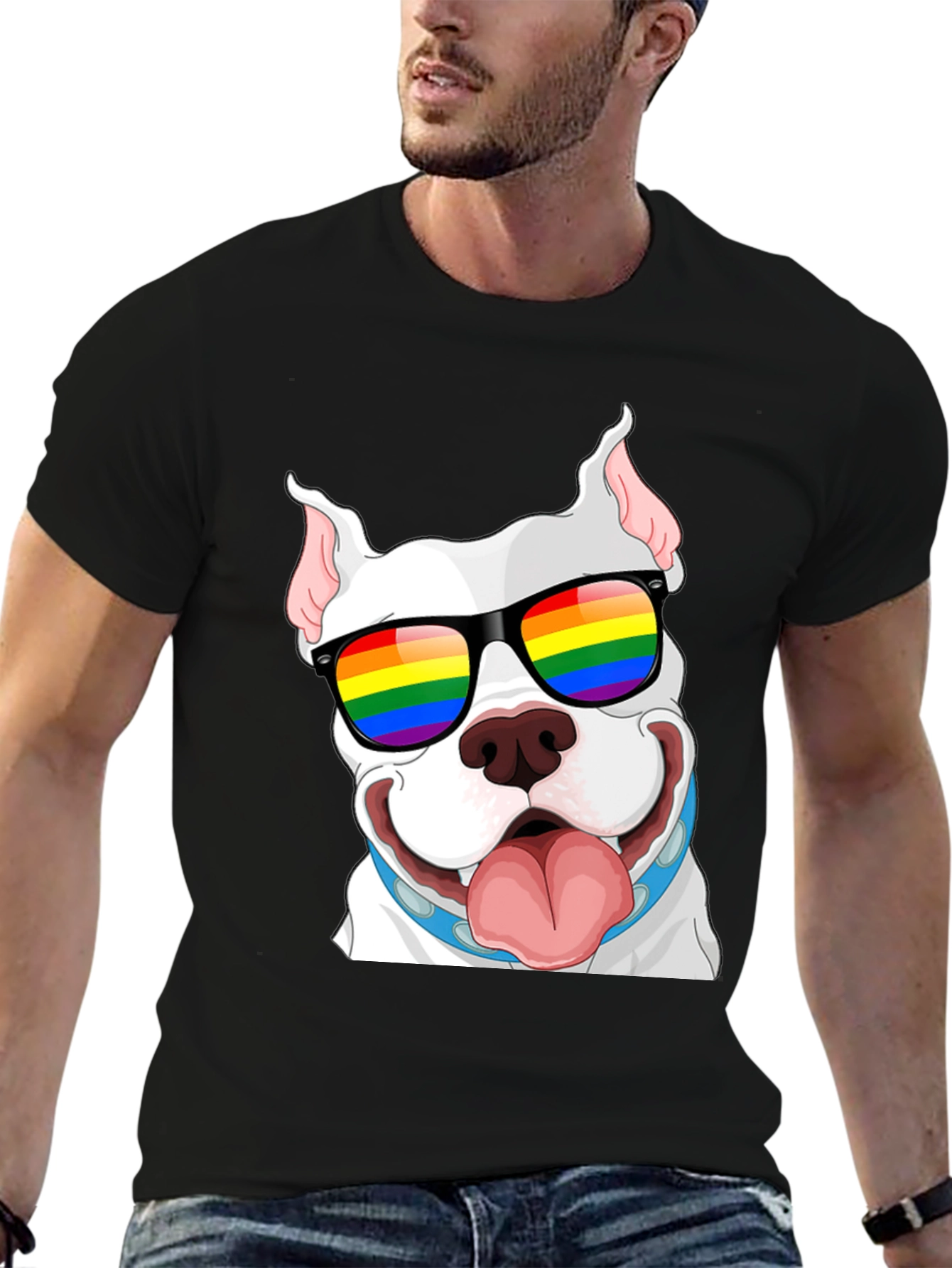Pitbull Pride T-Shirt - LGBTQ+ Dog Tee