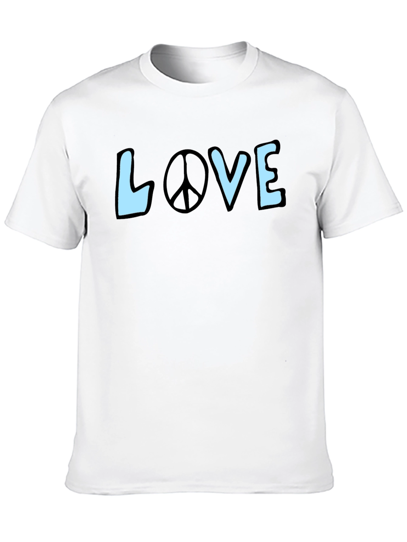 Peace & Love Graphic Tee - Stylish Black T-Shirt